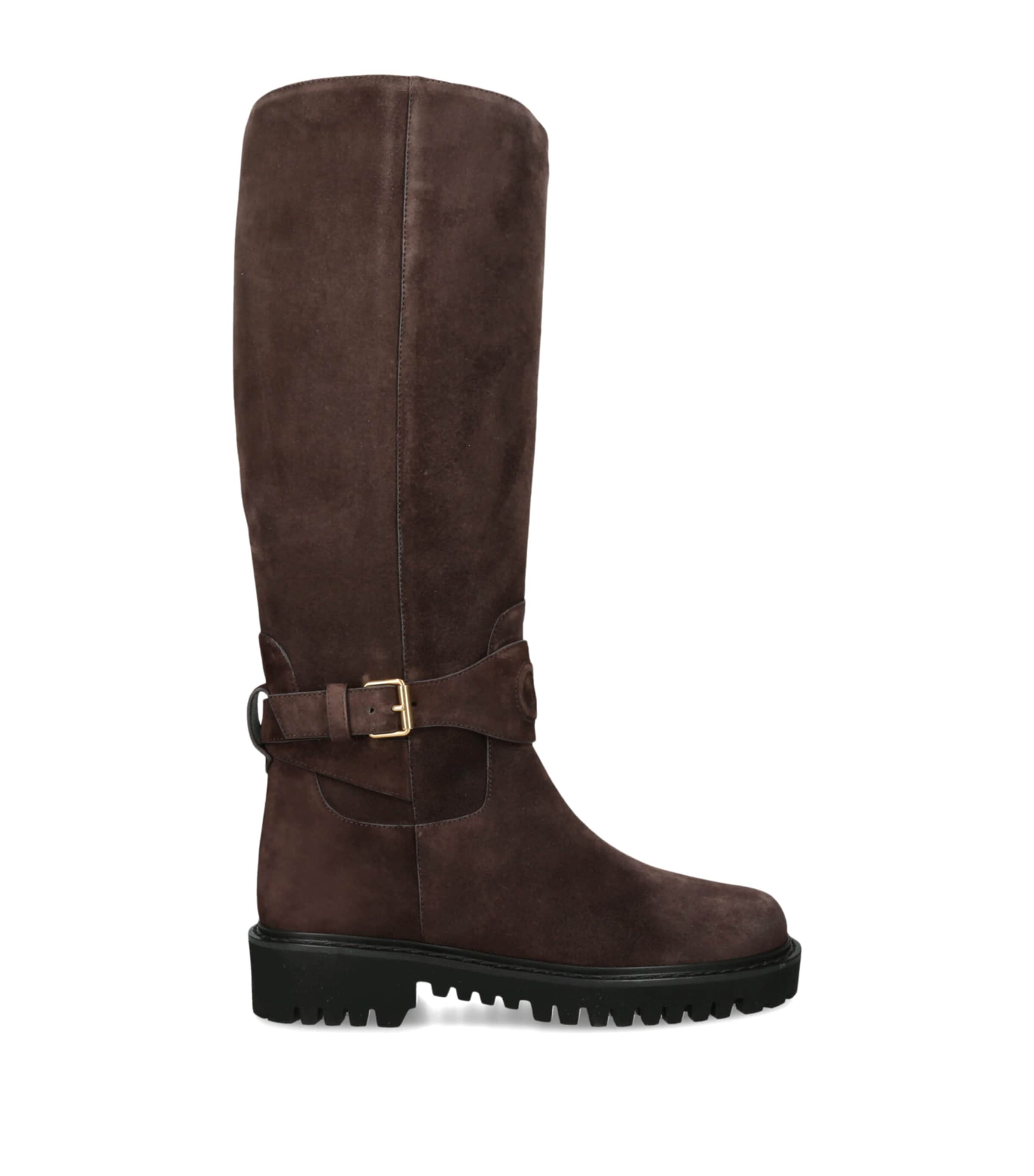 Valentino Garavani Suede Vlogo Knee-High Boots 40 Brown Image 1