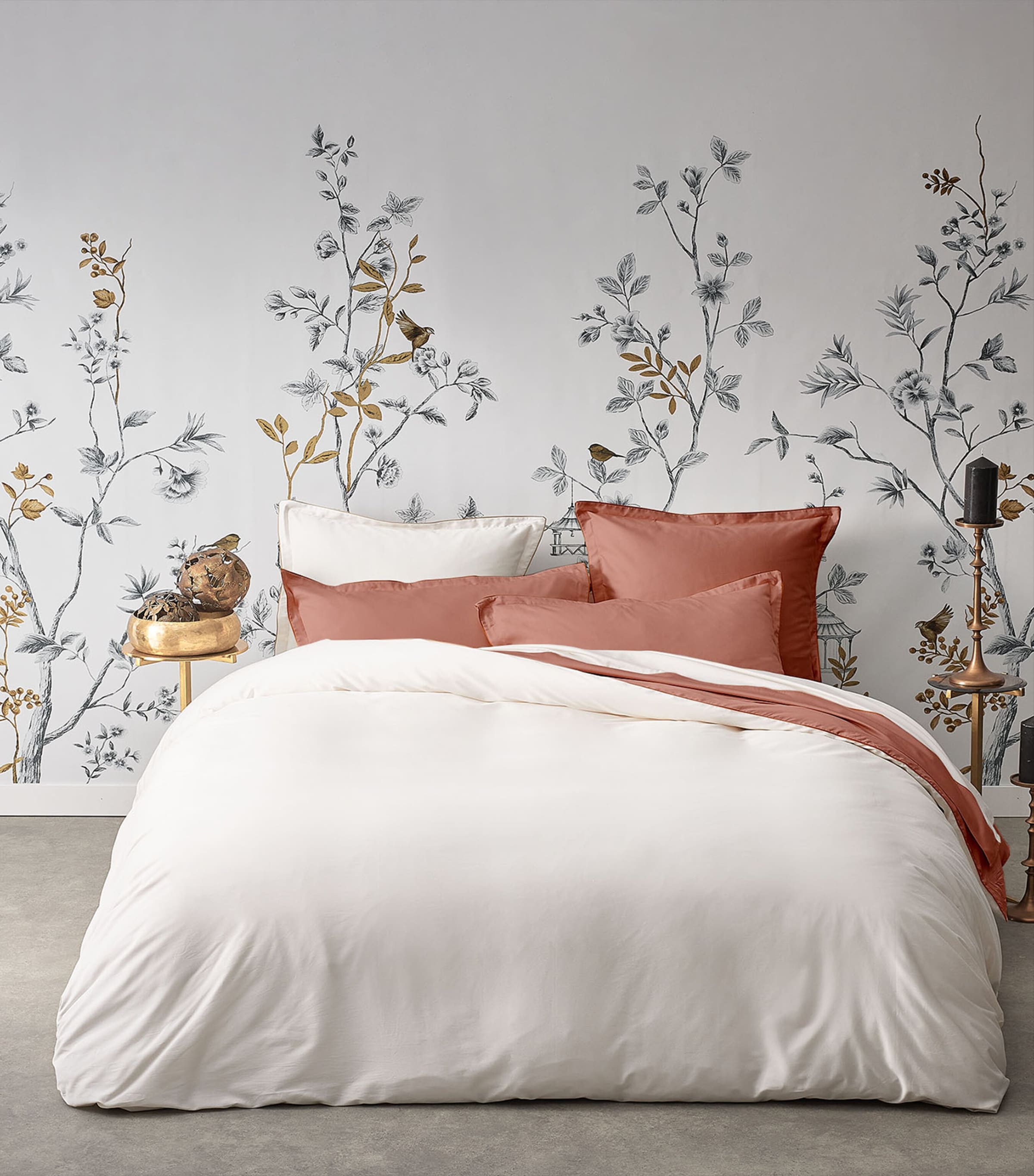 Nobel King Duvet Cover (230cm x 220cm) TERRACOTTA/ERMINE Image 2