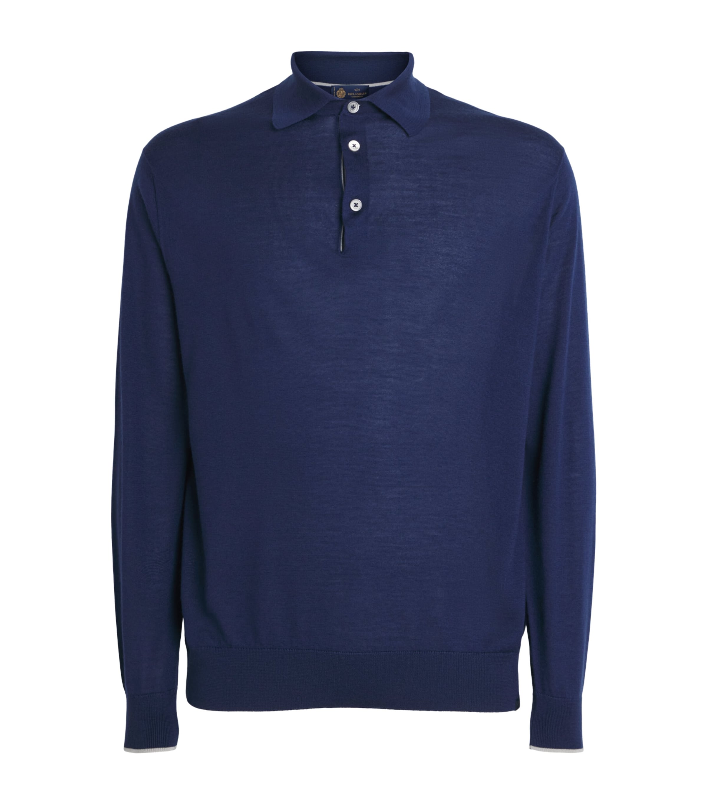 Cashmere-Silk Polo Shirt 193 DARK BLUE Image 1