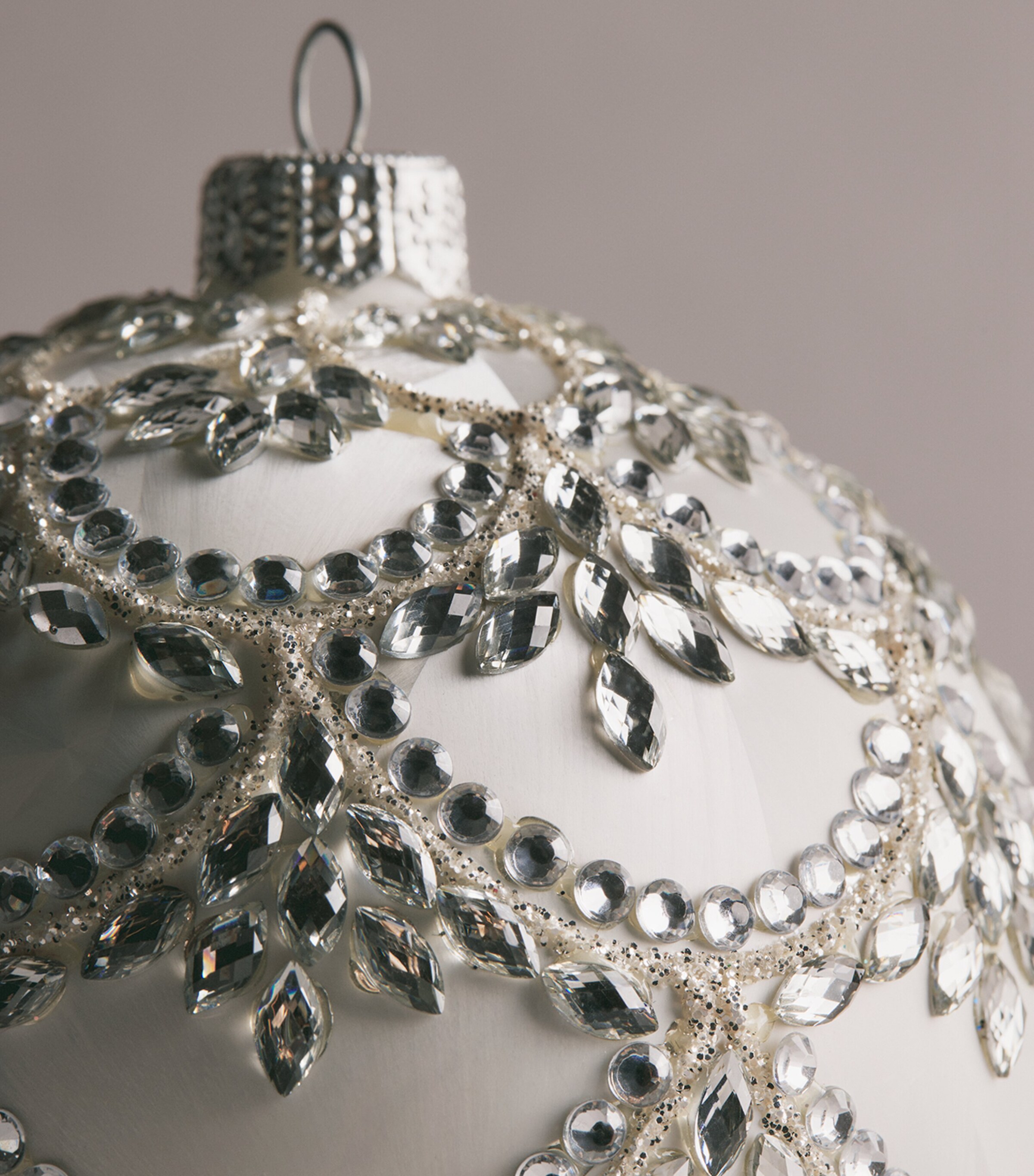 Harrods Crystal-Embellished Bauble Slvr Mtallic Effct Image 2