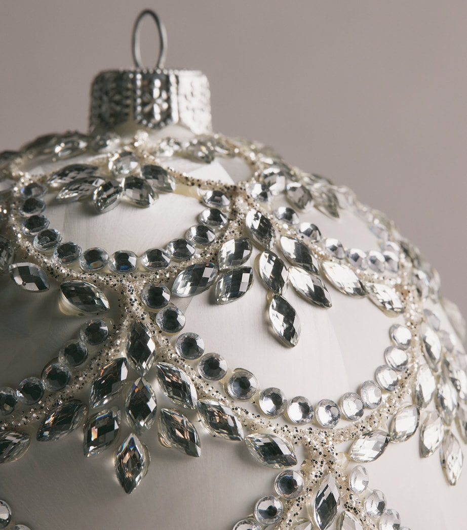 Harrods Crystal-Embellished Bauble Slvr Mtallic Effct Image 2