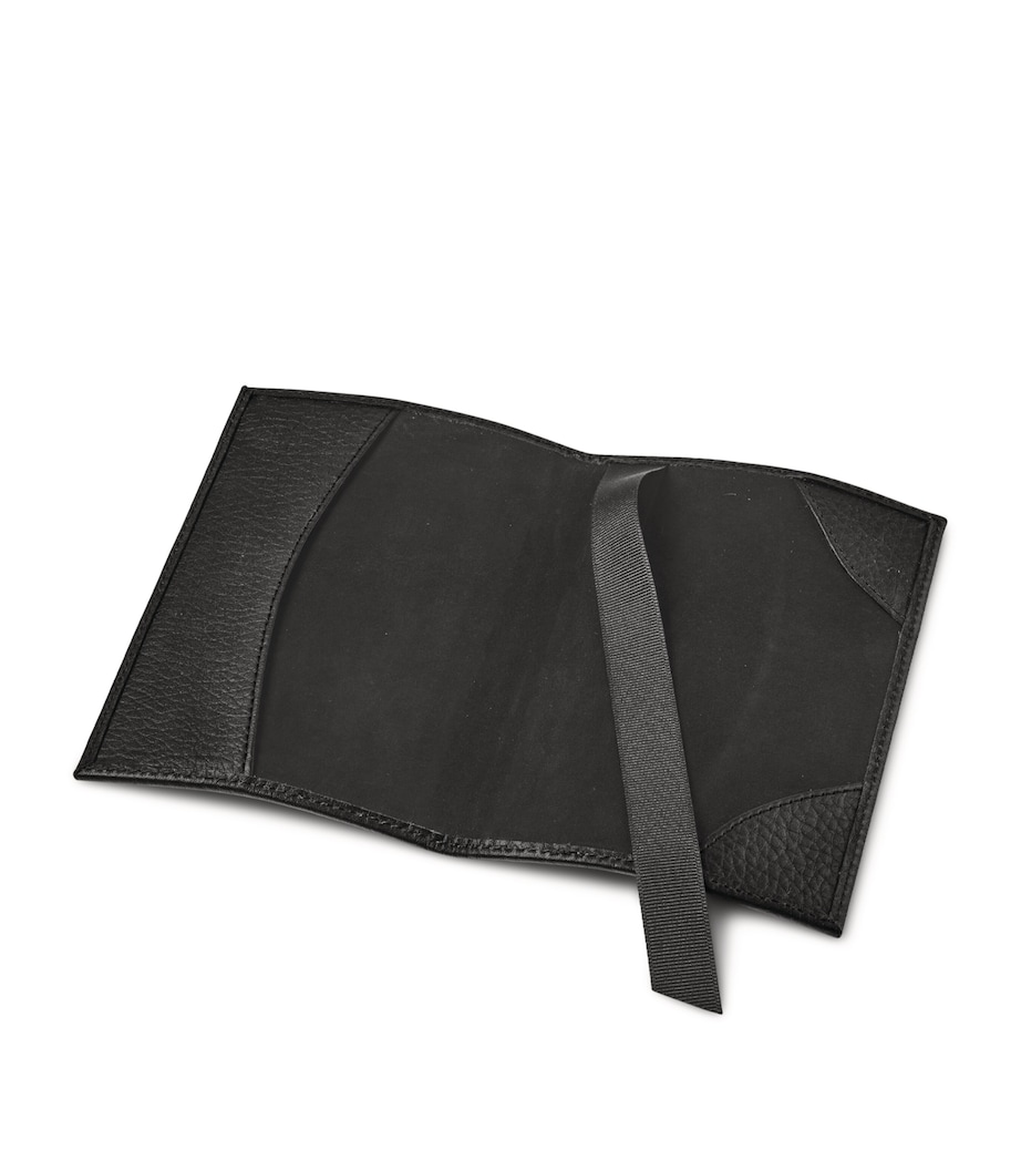 Leather Passport Cover BLACK Image 3