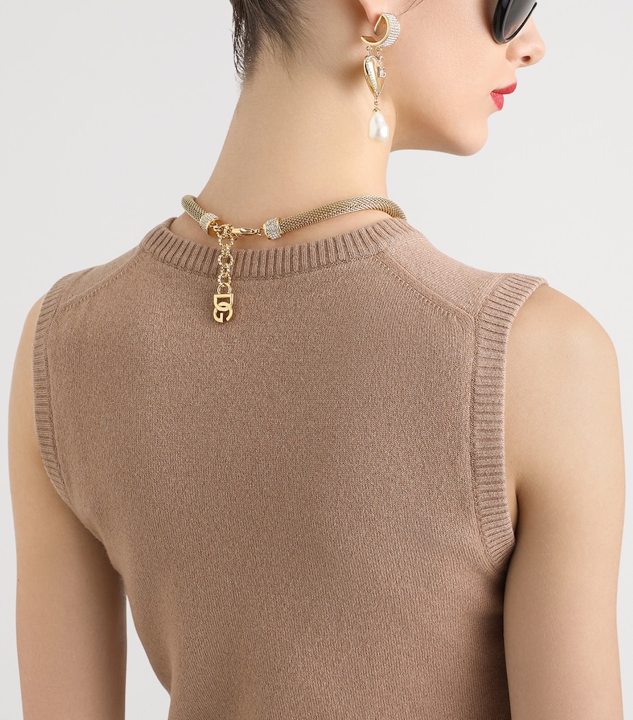 Cashmere Sweater Vest M2186-LIGHT BROWN Image 5