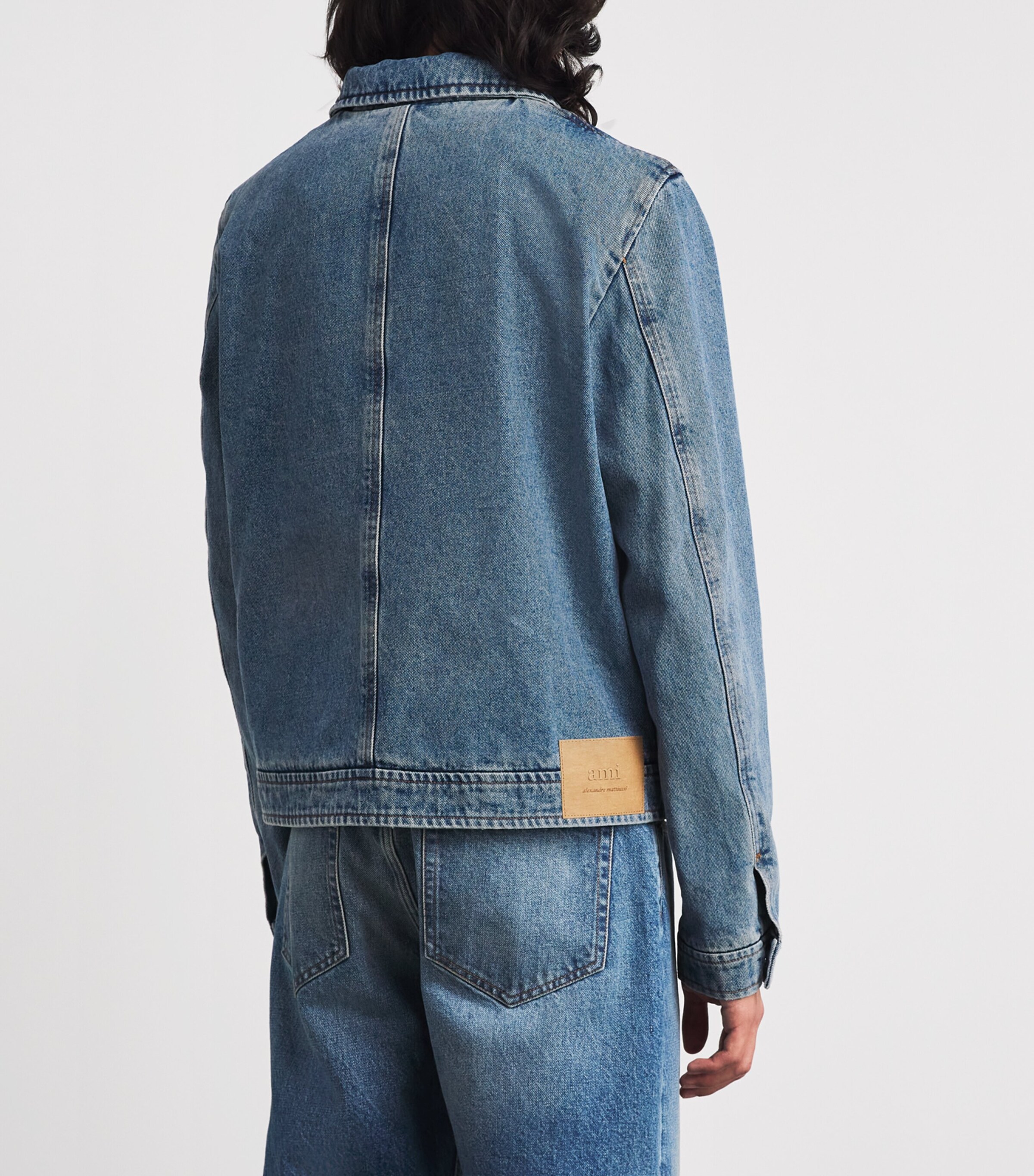 AMI Paris Blue Ami de Coeur Denim Jacket | Harrods US