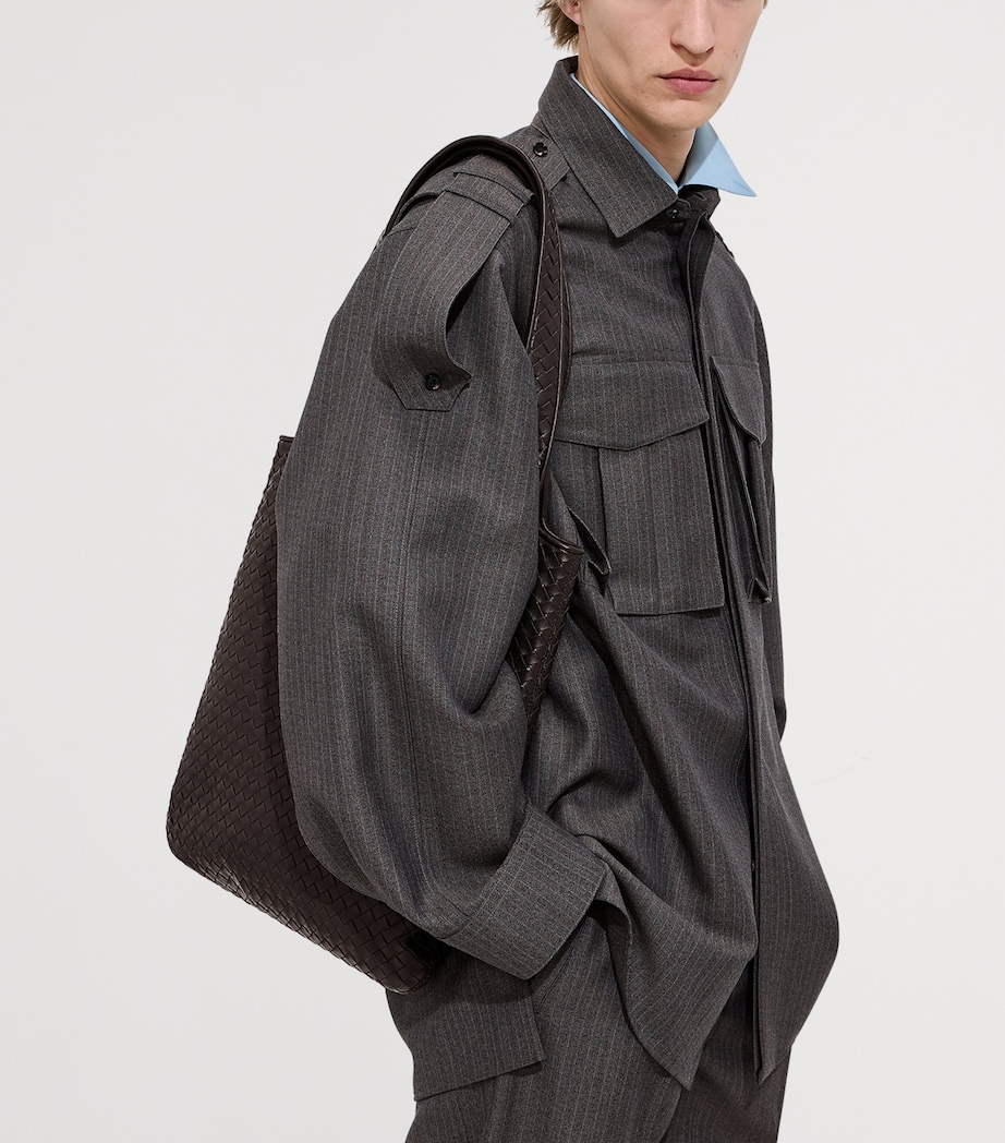 Bottega Veneta Small Leather Veneto Tote Bag Image 4