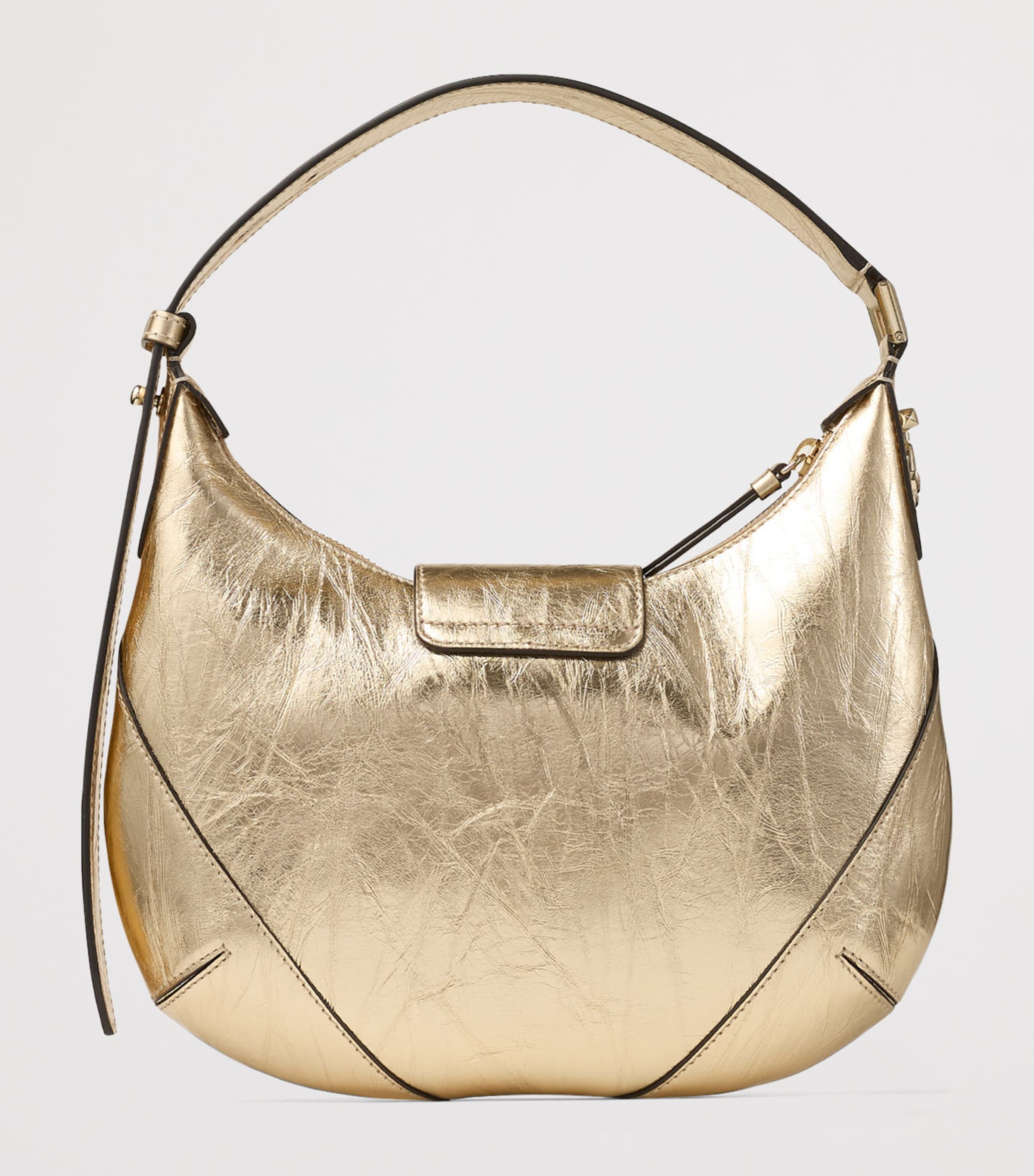 Bar Small Metallic Leather Shoulder Bag GOLD/SHINY GOLD Image 4