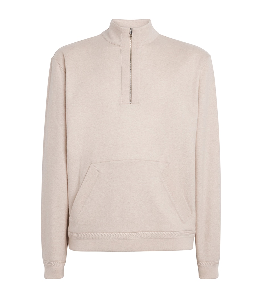 Cashmere Quarter-Zip Sweatshirt SCONE Image 1