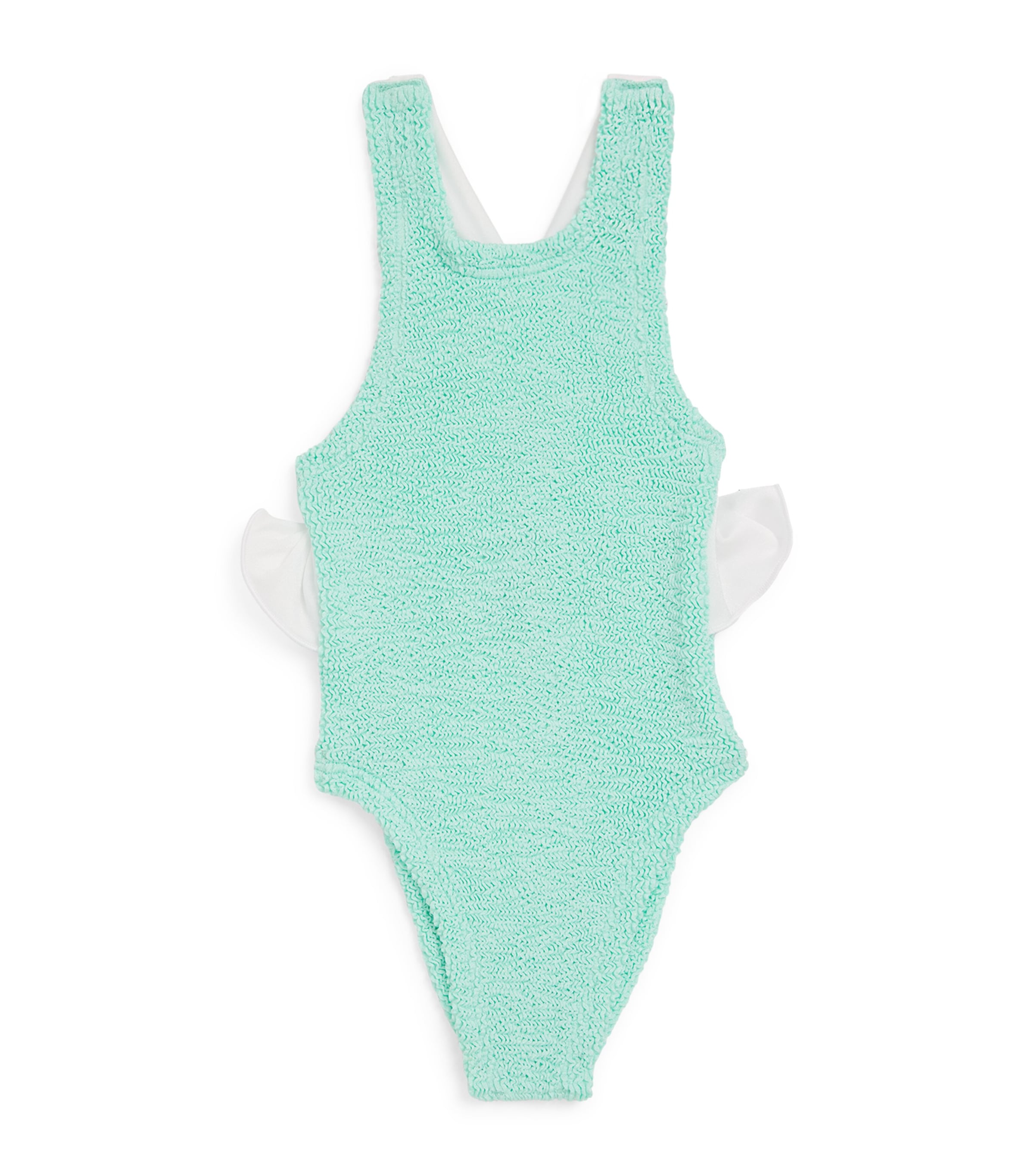 Hunza G Ruffle-trim Lara Swimsuit In Green