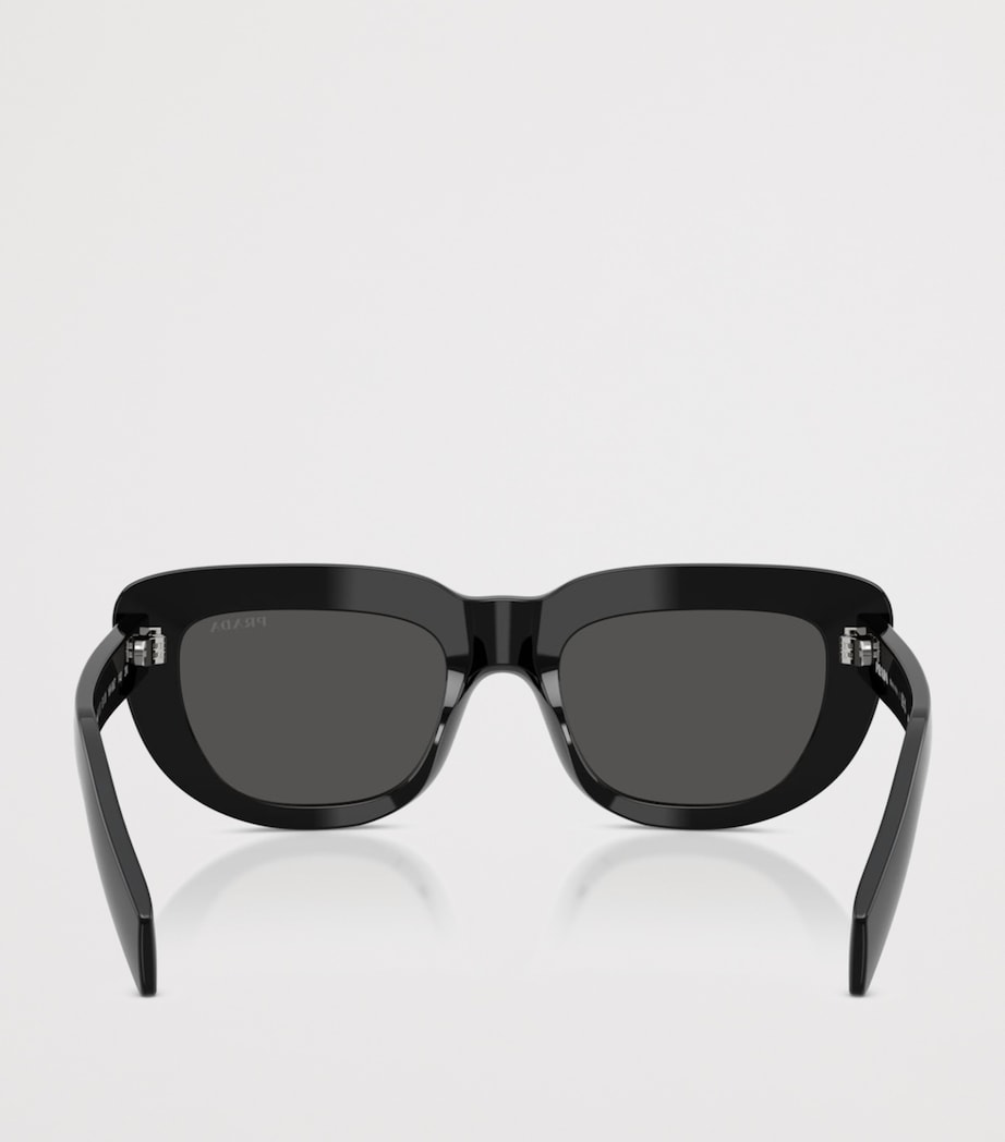 Prada PR D07S Rectangle Sunglasses Black Image 4