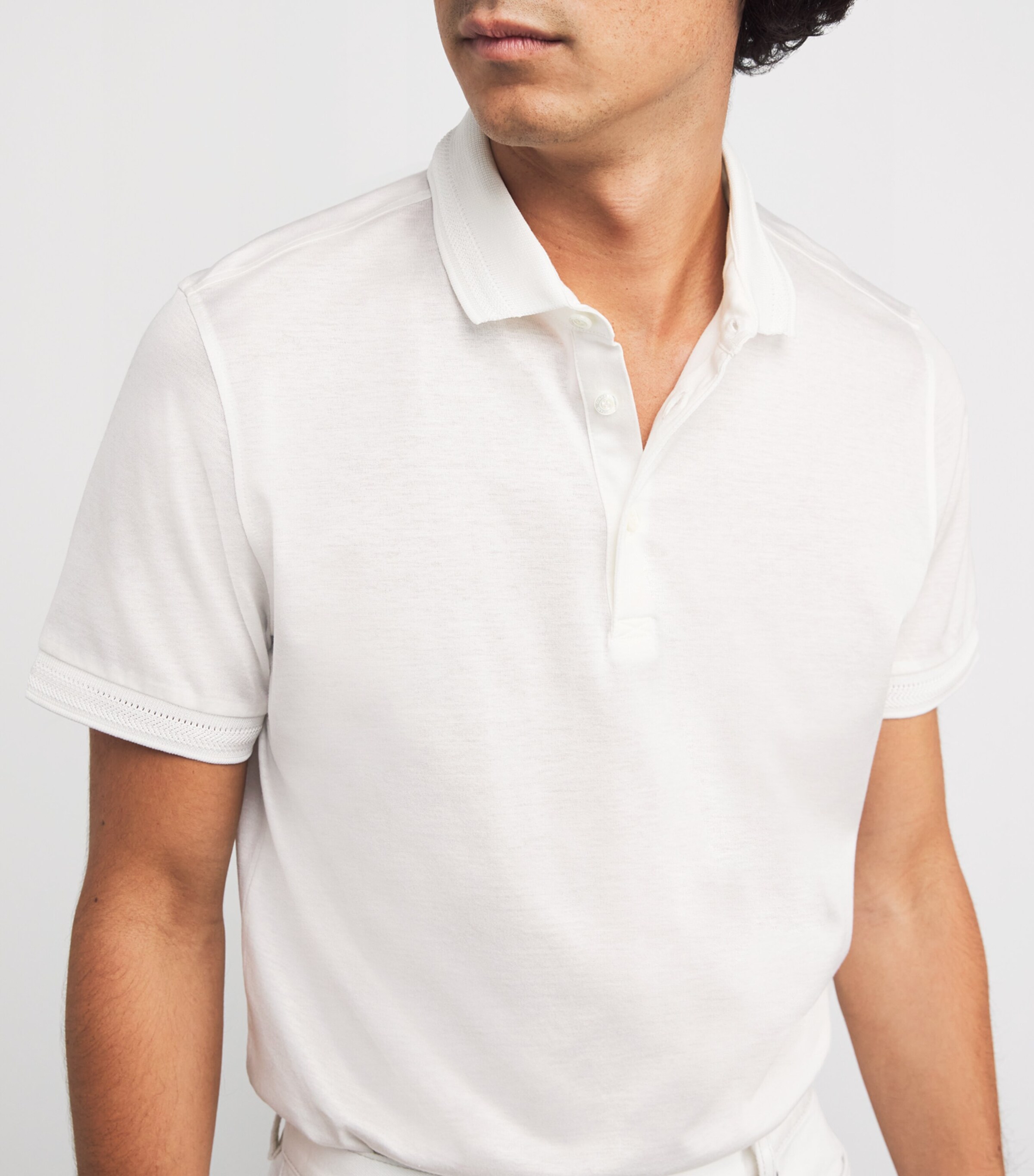 Cotton Jersey Polo Shirt 2W.4 CARTA ZUCCHERO Image 6