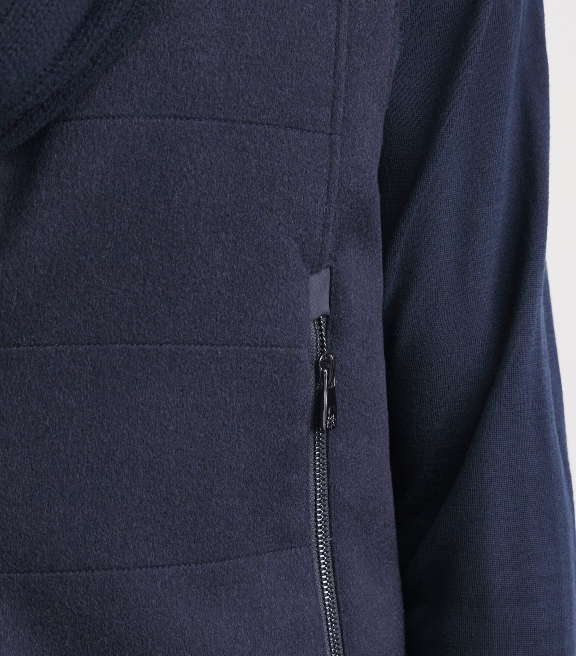 Corneliani Mens Virgin Wool Padded Gilet Navy Blue Image 3