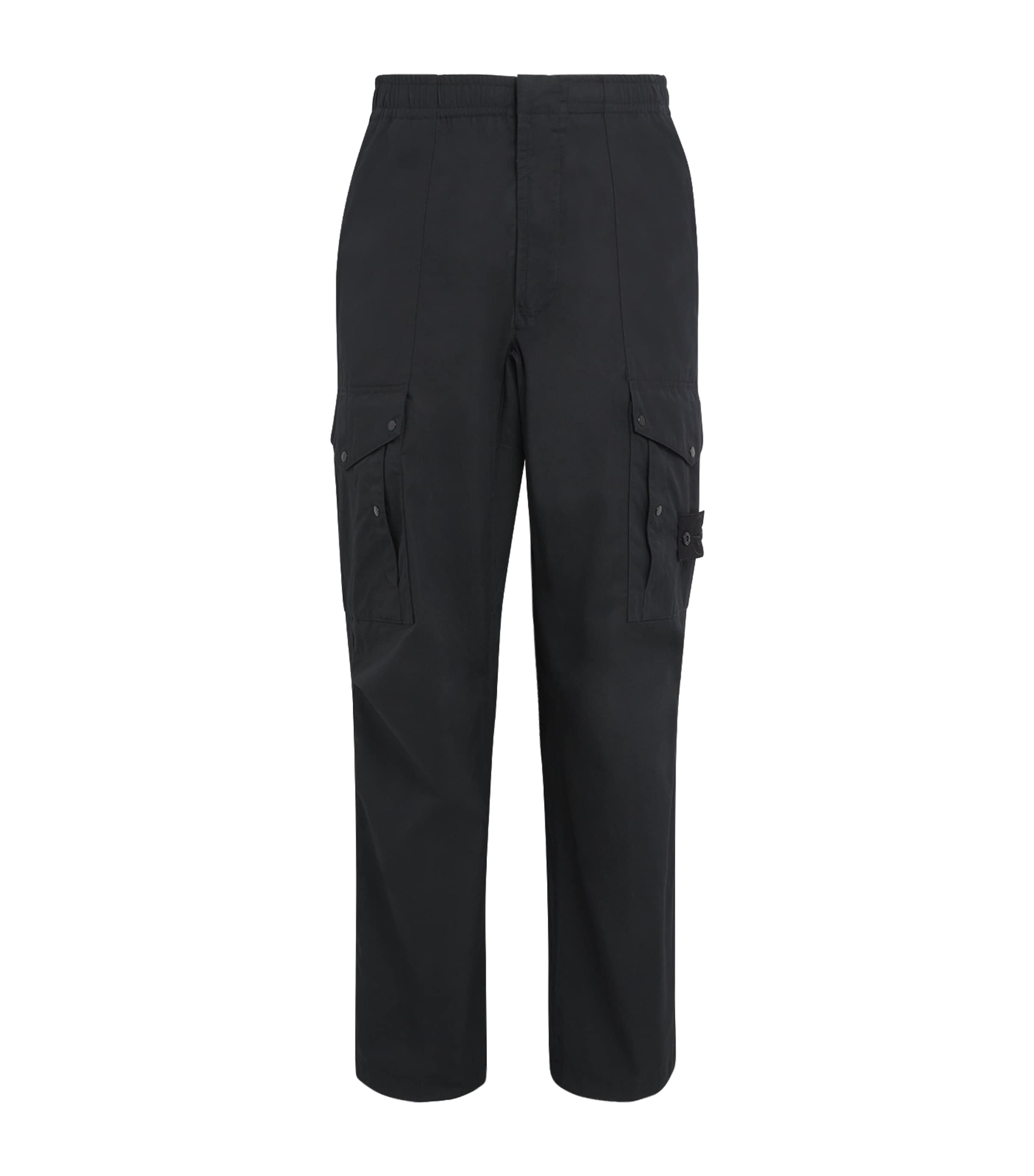 Stone Island Mens Cotton-Canvas All-Weather Ghost Trousers Image 1