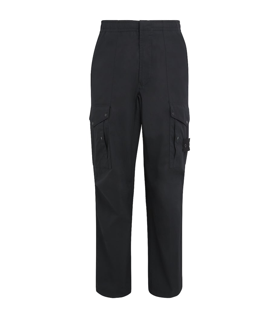 Stone Island Mens Cotton-Canvas All-Weather Ghost Trousers Image 1
