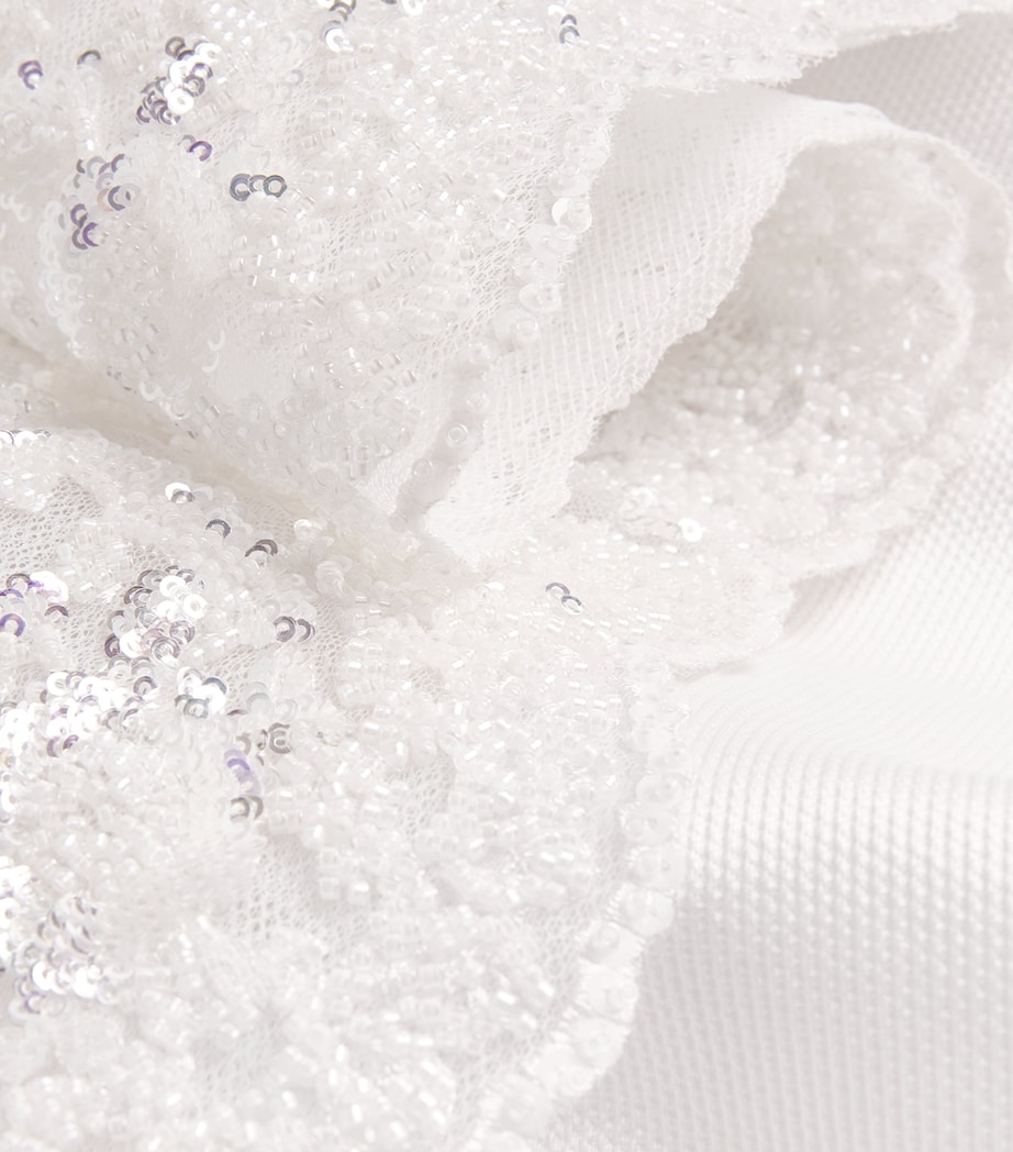 Sequinned Off-The-Shoulder Gown 01 WHITE Image 5