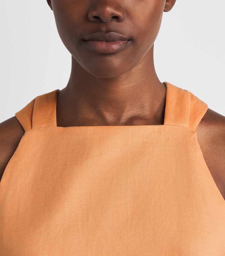 SIR. Womens Linen Thora Mini Dress Orange Image 3