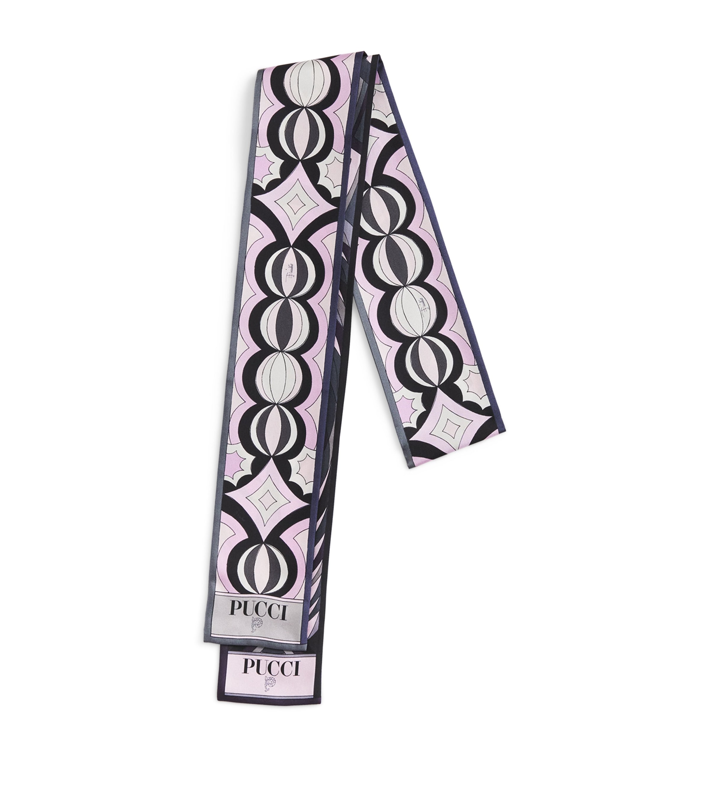 Pucci Silk Printed Scarf In Black