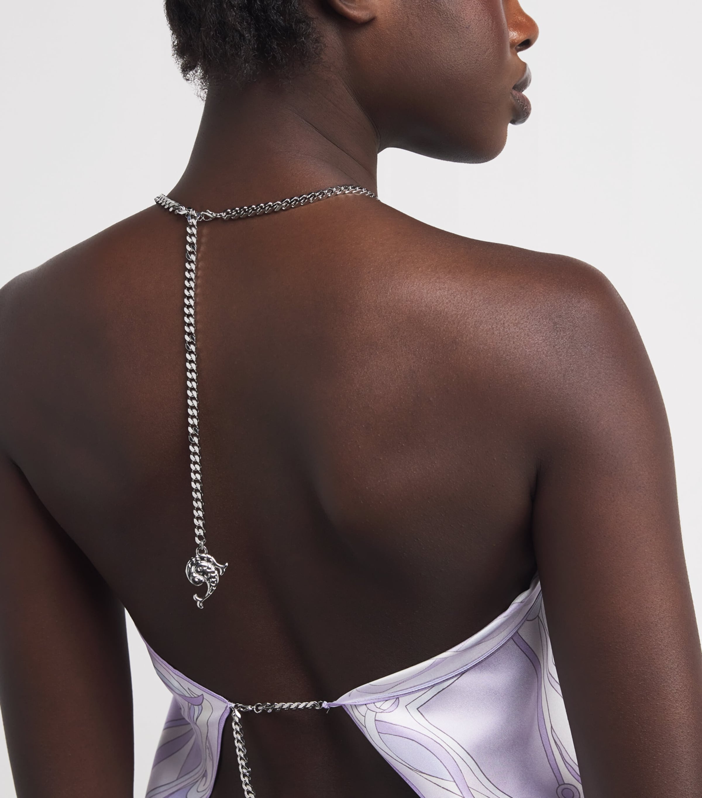 Silk Chain-Tie Top P03/LAVANDER Image 5