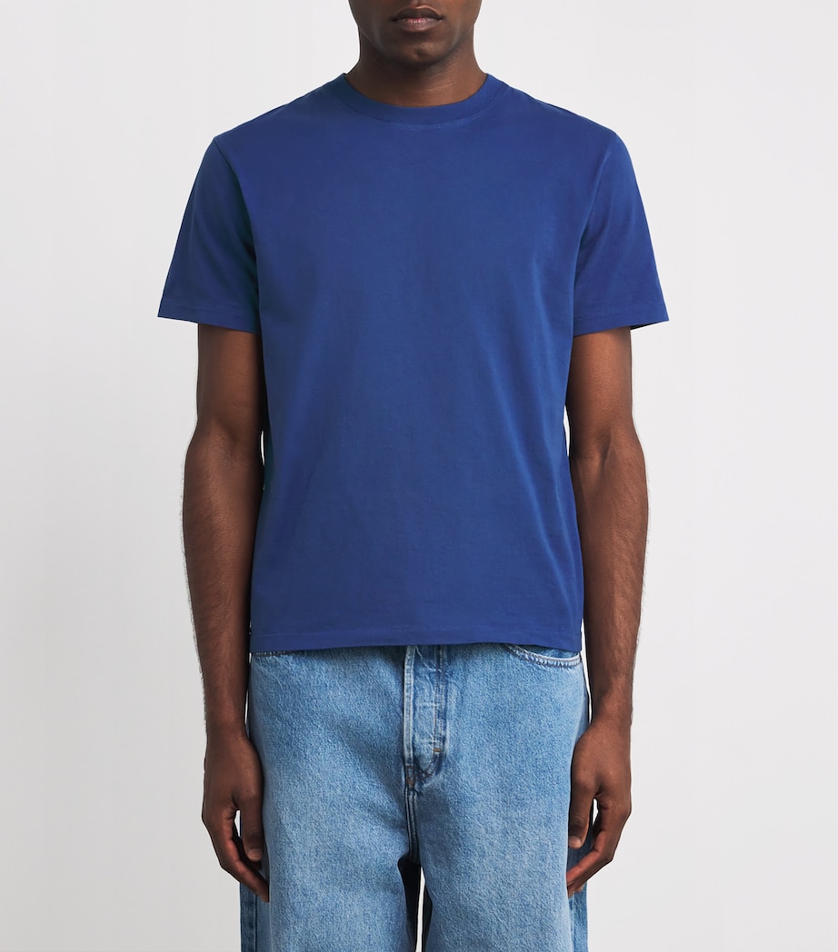 Cotton Embroidered Logo T-Shirt REFLEX BLUE Image 3