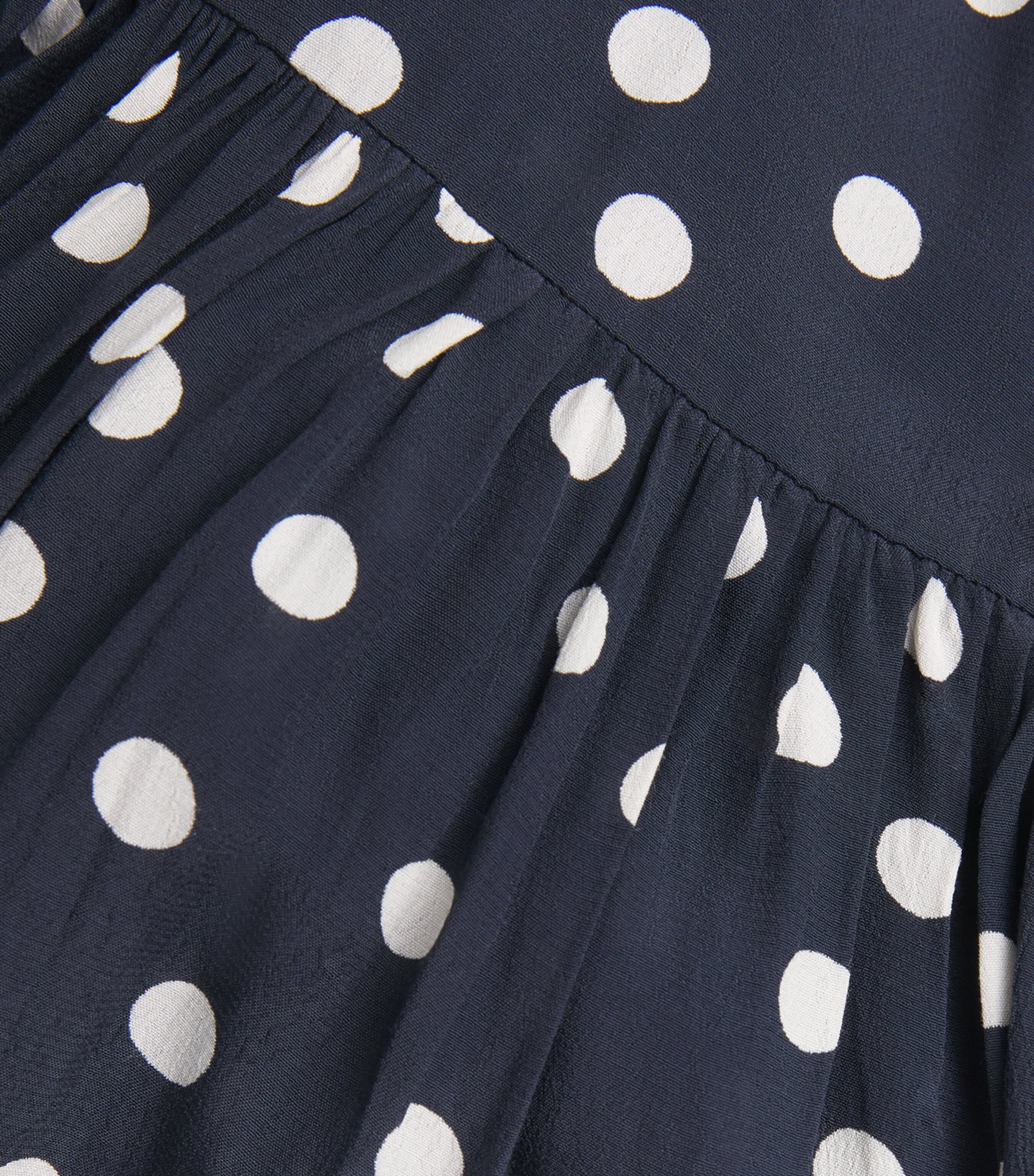 Rixo Polka-Dot Brooke Midi Dress | Harrods US