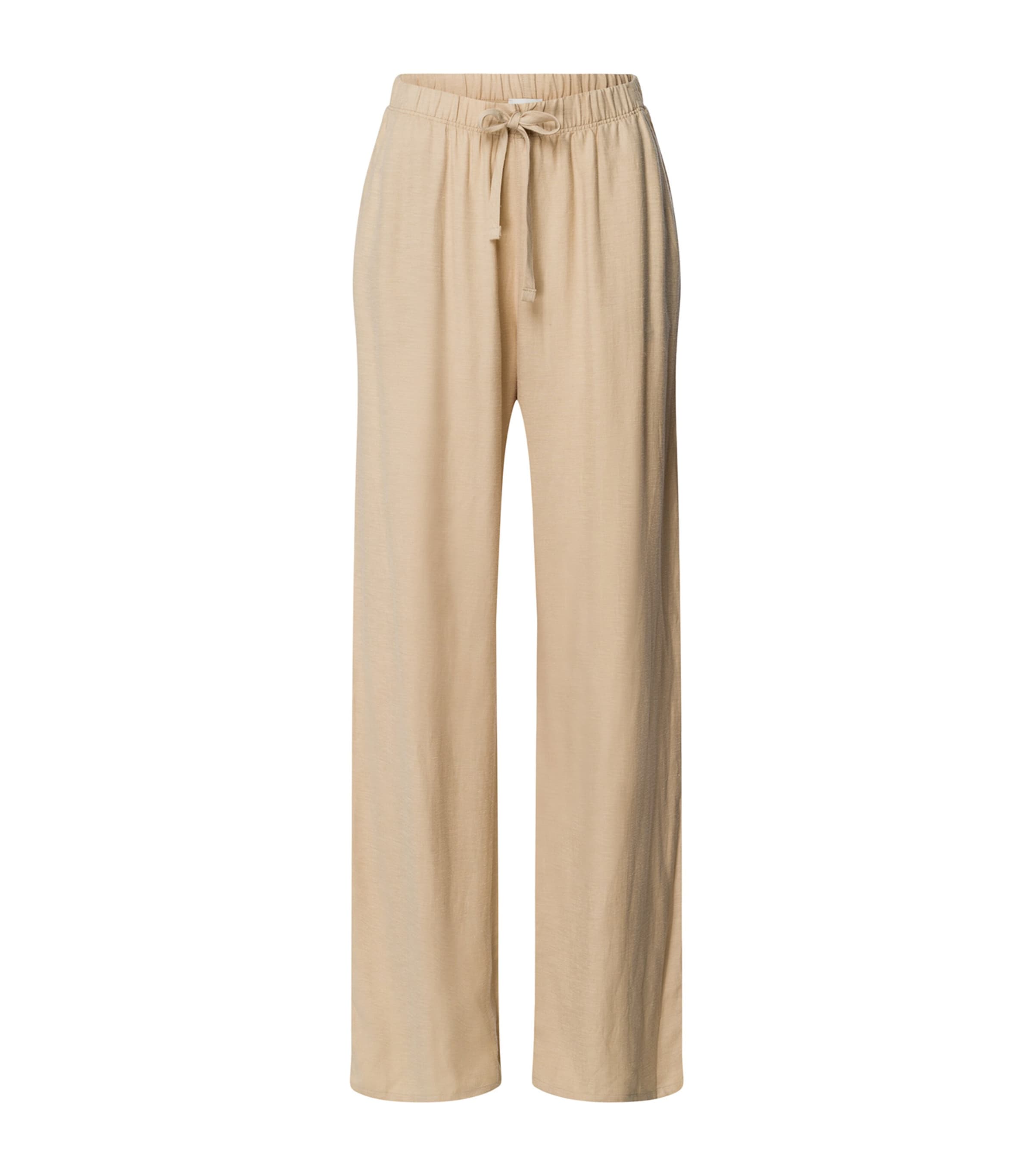Shop Hanro Linen-blend Sweatpants In Beige