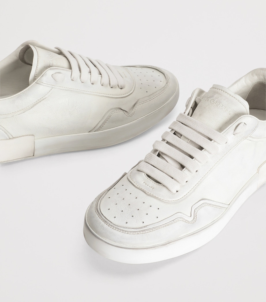 Leather Portofino Sneakers 80001 WHITE Image 4