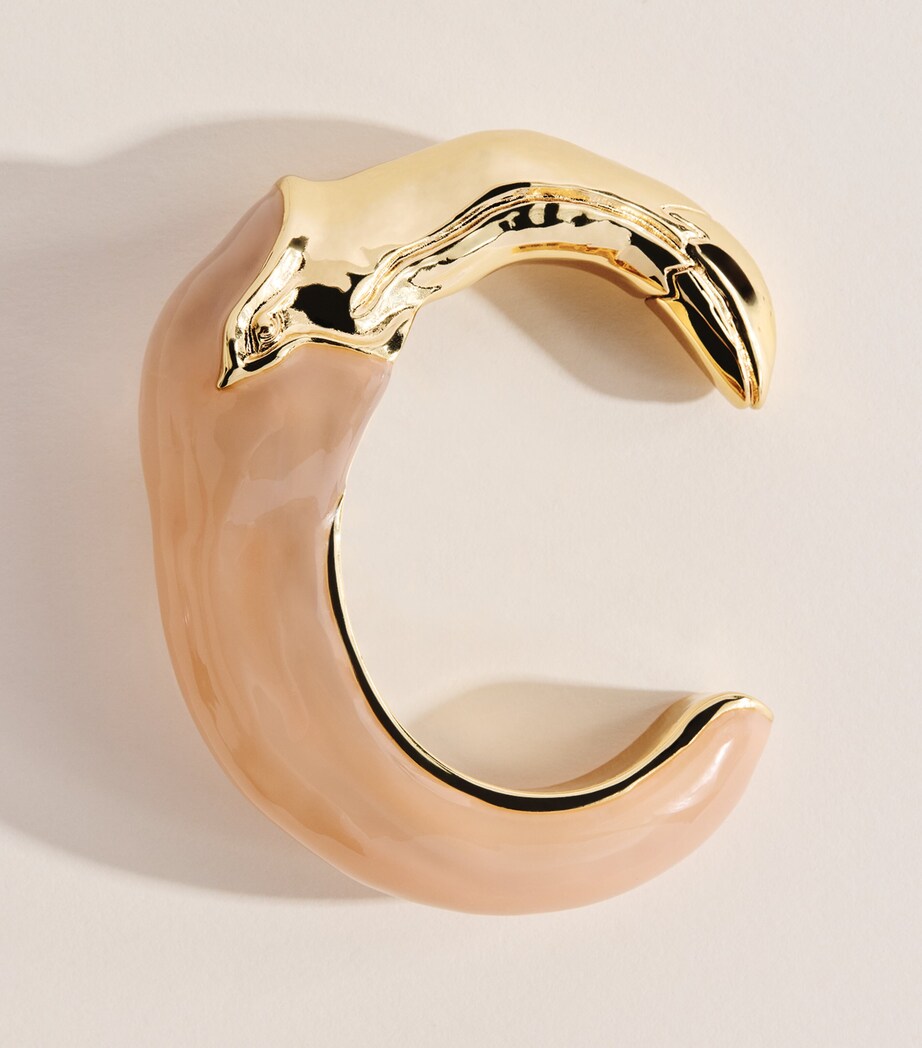 Chloé Tropicus Flamingo Cuff Bracelet Gold And Pink Image 1