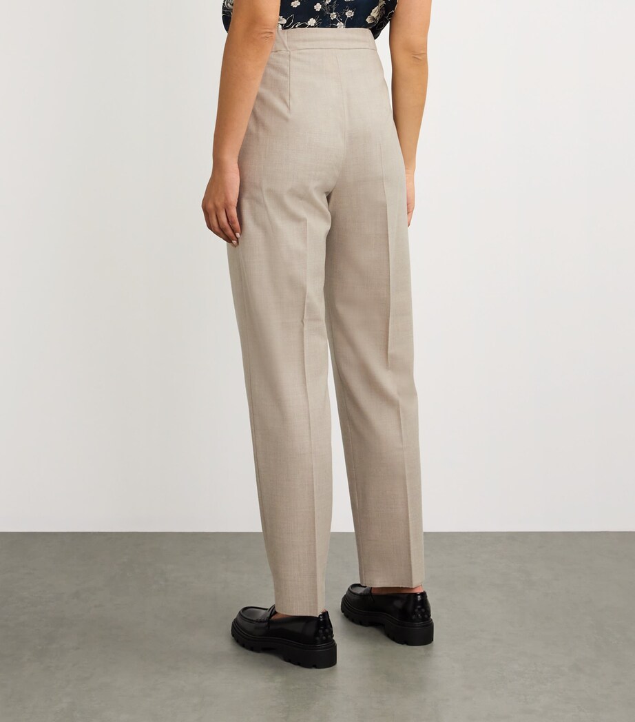 Stretch-Cashmere Drawstring Trousers SAND Image 4