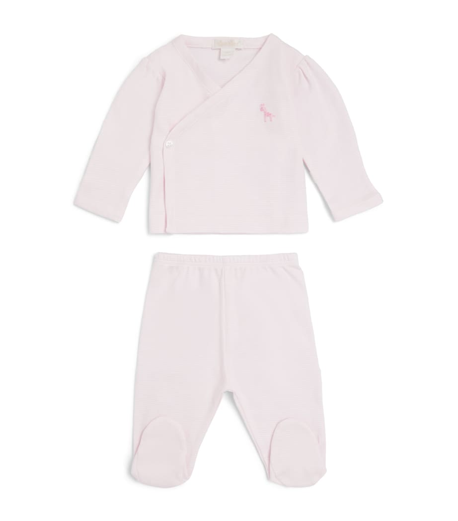 Kissy Kissy Jungle Hang Out Top and Leggings Set (0-6 Months) Pink Image 1