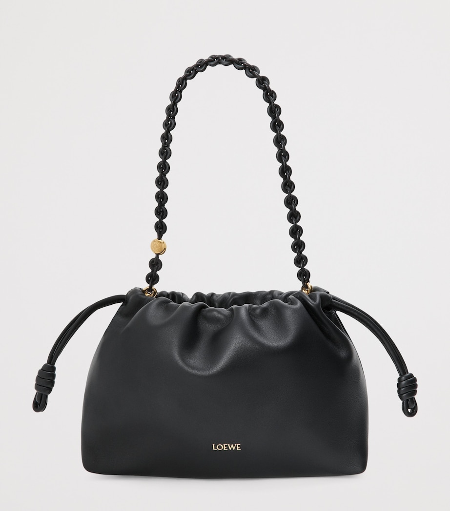 Medium Leather Flamenco Purse BLACK Image 2