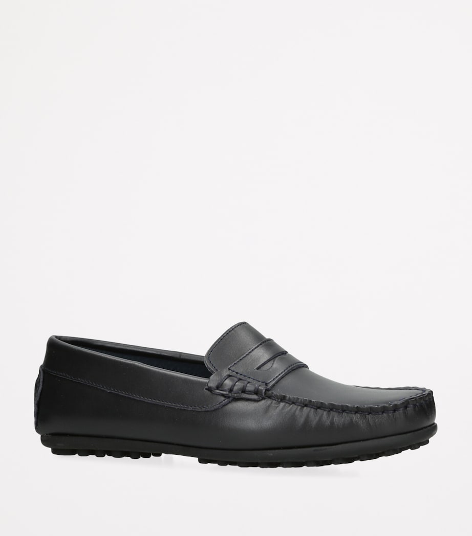 Leather Felix Loafers NAVY Image 3