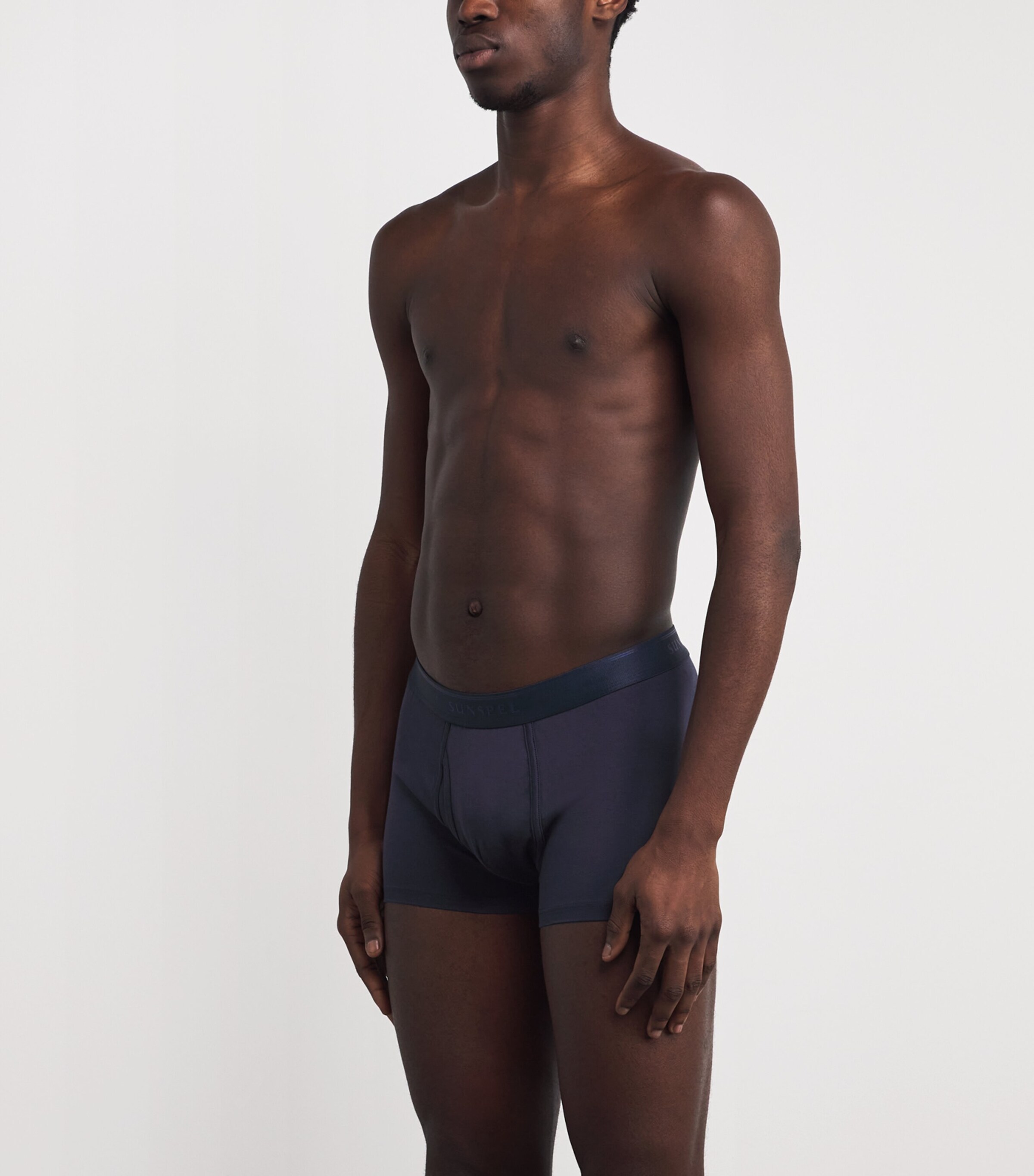 Superfine Cotton Low-Rise Trunks BUAA - NAVY Image 2