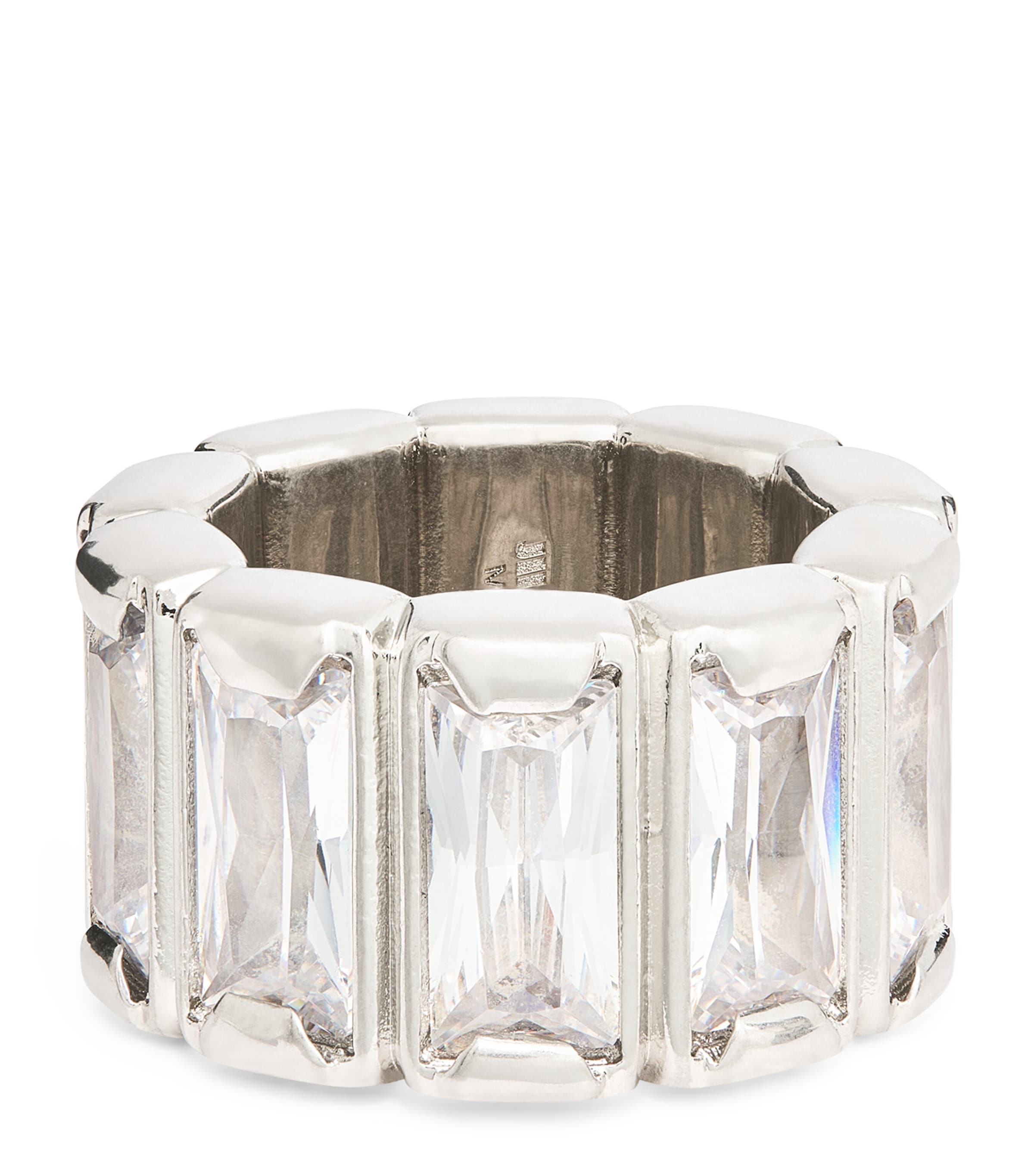 Shop Jil Sander Zircon Ring In Grey