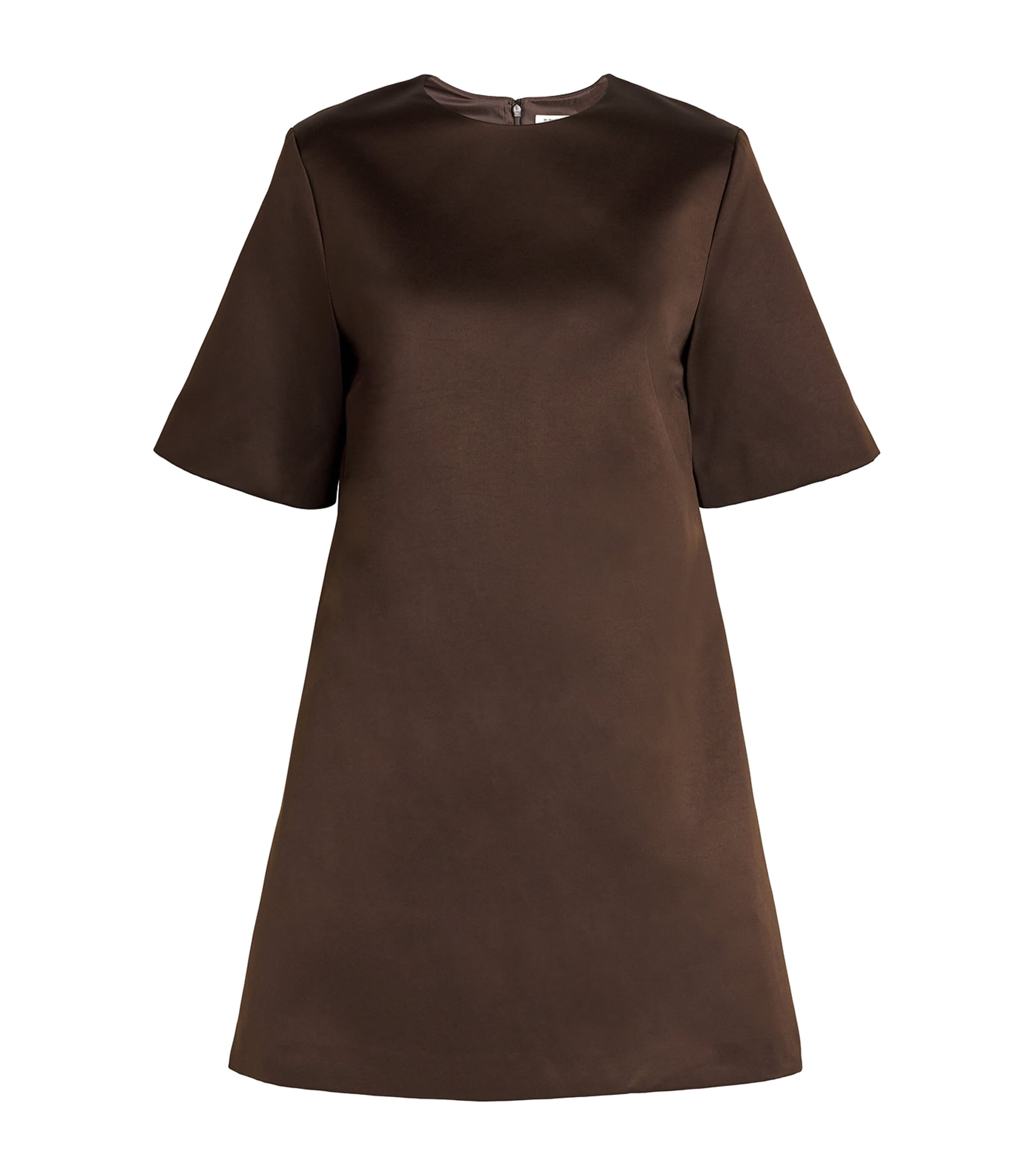Shop By Malene Birger Harperz Short-sleeve Mini Dress In Brown