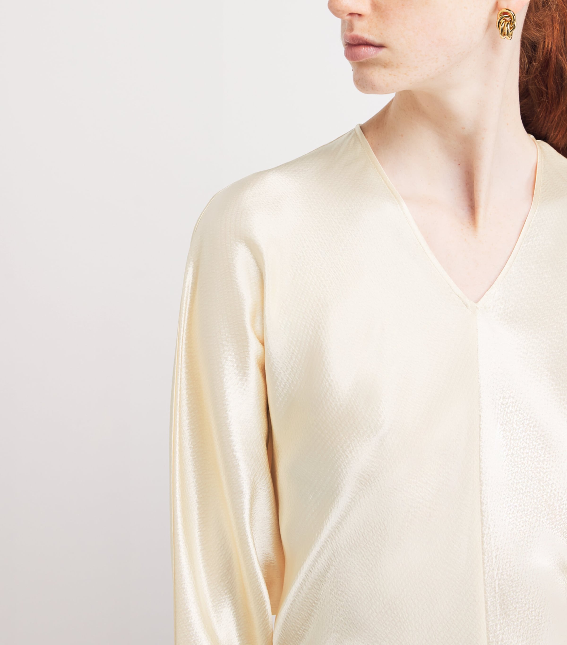 Satin Naomie Maxi Dress CREAM Image 6