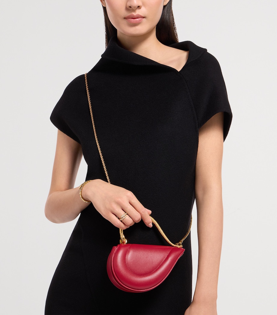 Leather Serpenti Cuore 1968 Top-Handle Bag RED MEDIUM Image 10