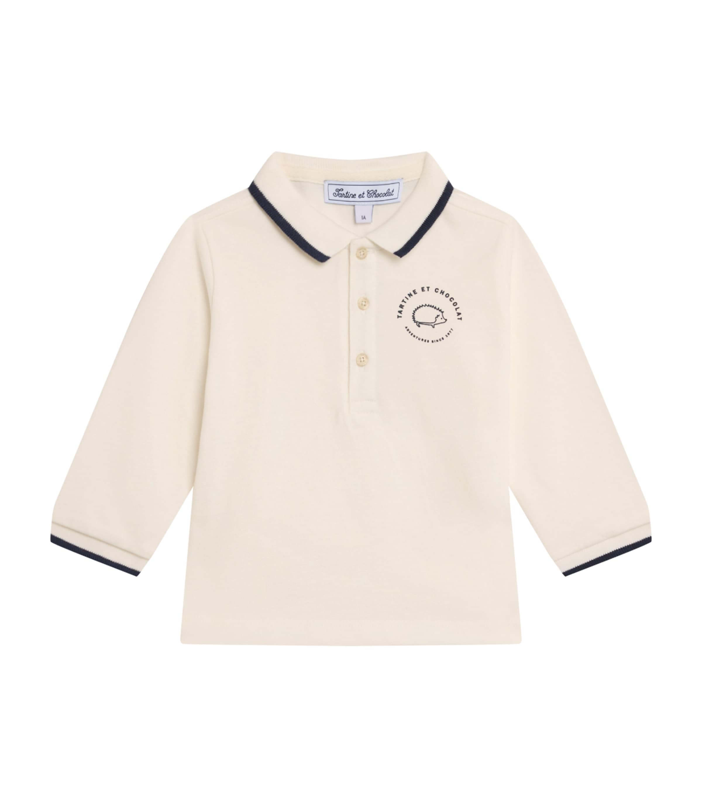 Tartine Et Chocolat Kids' Cotton Embroidered Polo Shirt In Multi