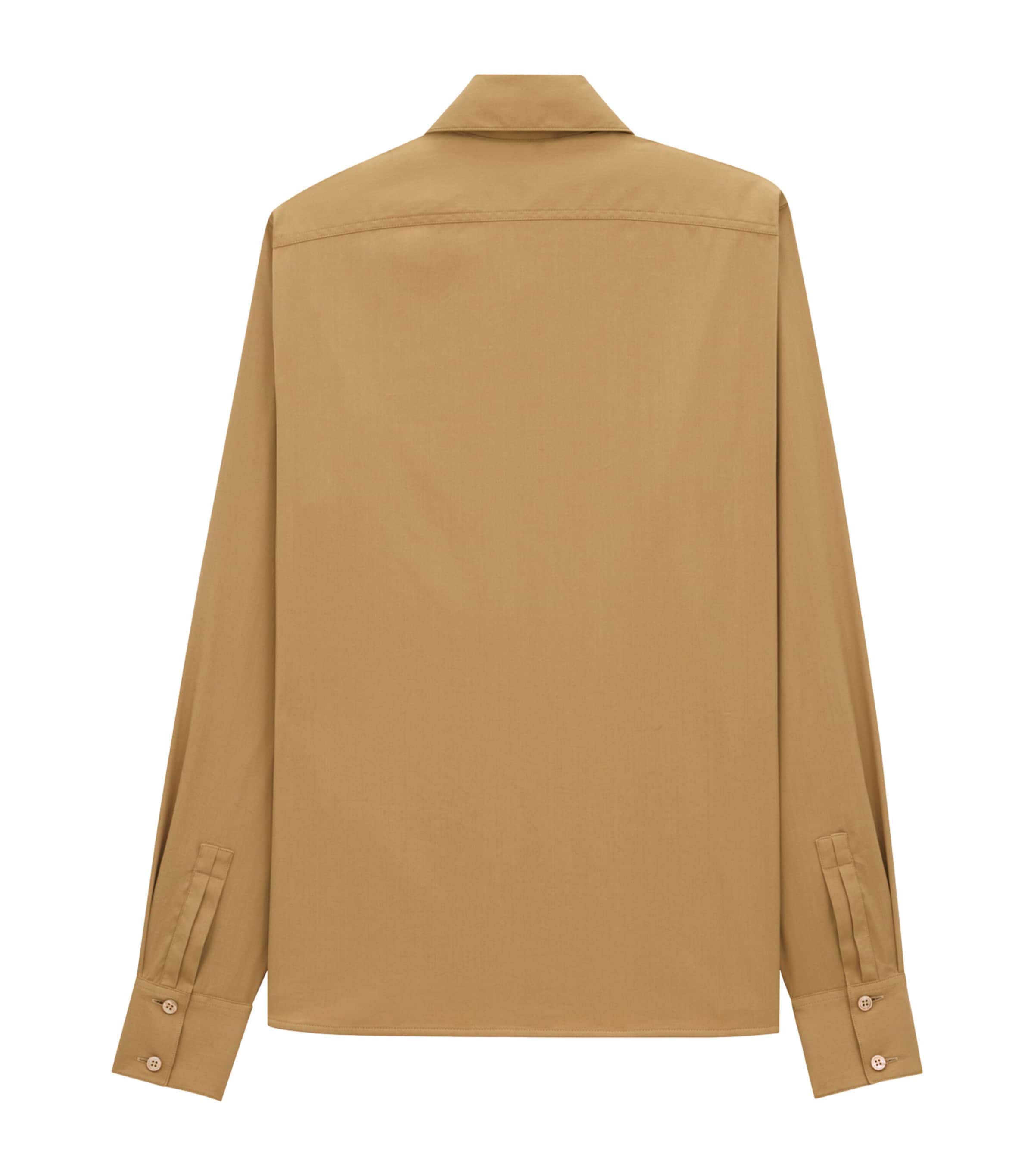 Saint Laurent Womens Cotton-Blend Gathered Shirt Image 2