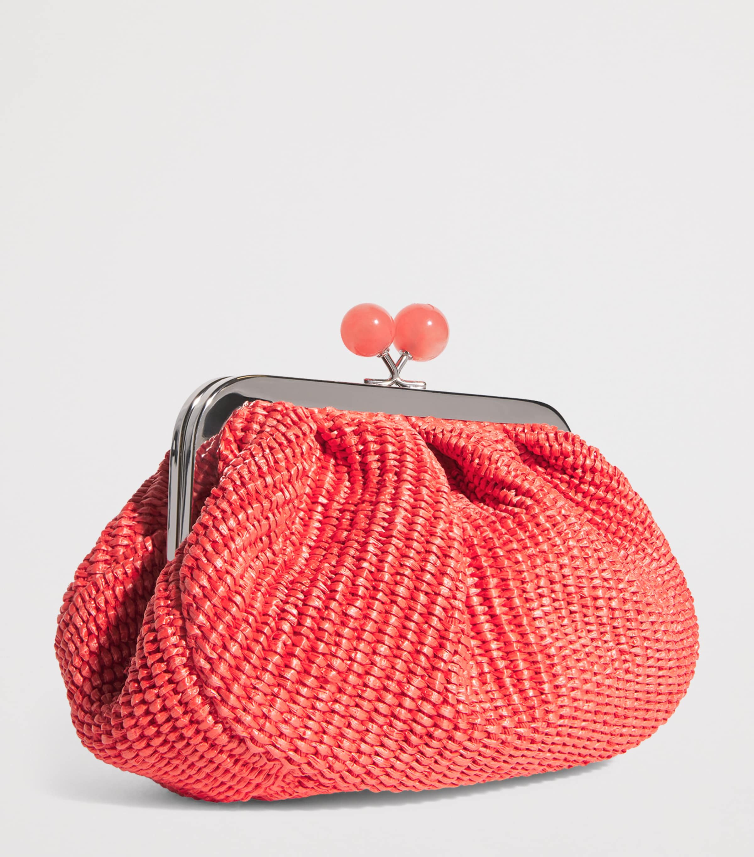 Small Raffia-Effect Pasticcino Bag RED Image 3