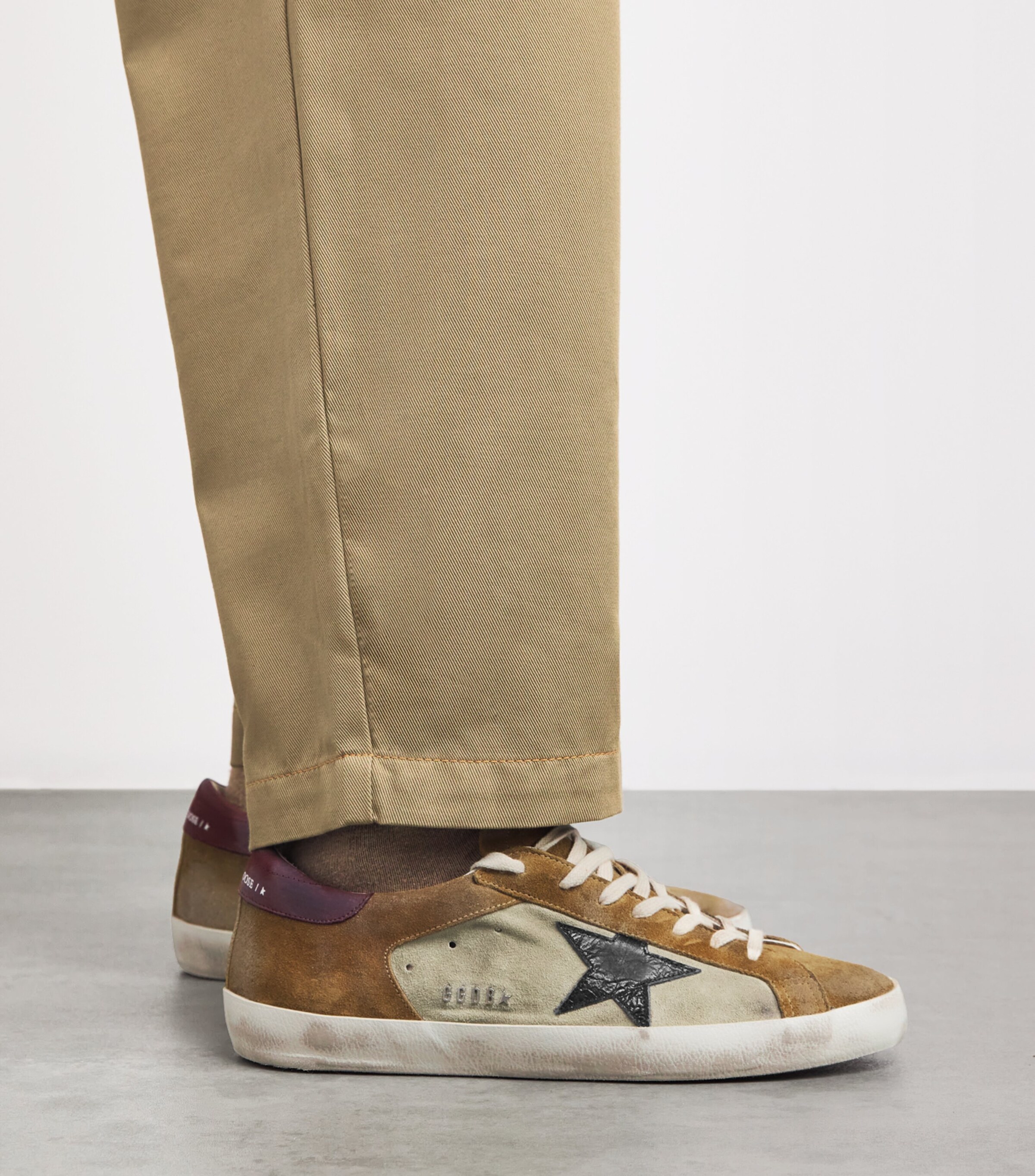Golden Goose Suede Super-Star Sneakers Green Comb Image 2