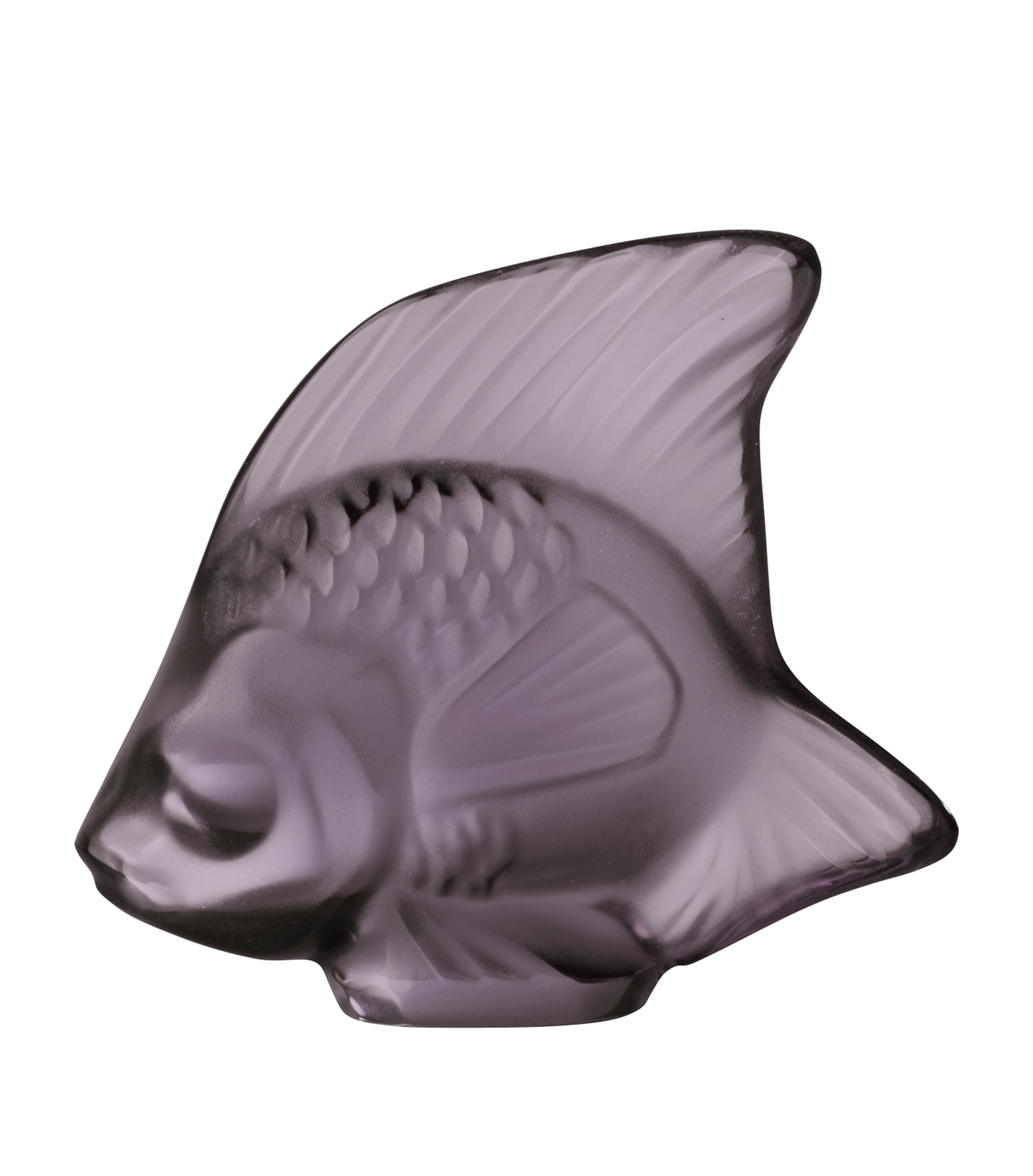 Lalique Crystal Fish Sculpture Dusk Purple Image 1