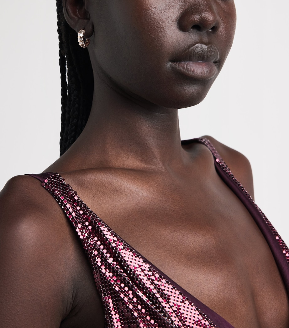 SHAY Rose Gold and Diamond Baguette Earrings Rose Gold Image 2