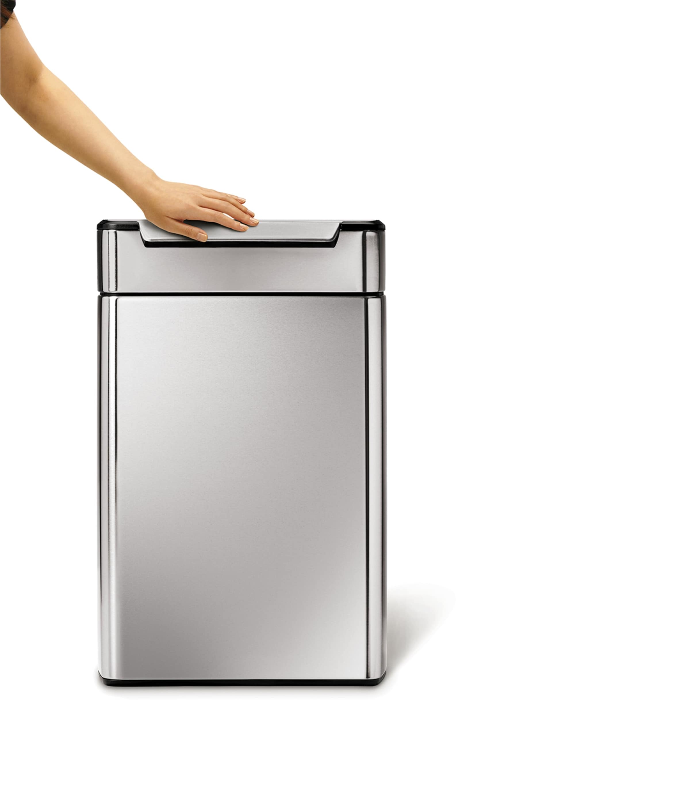 Stainless Steel Dual-Compartment Bin (48L) NO COLOUR Image 2