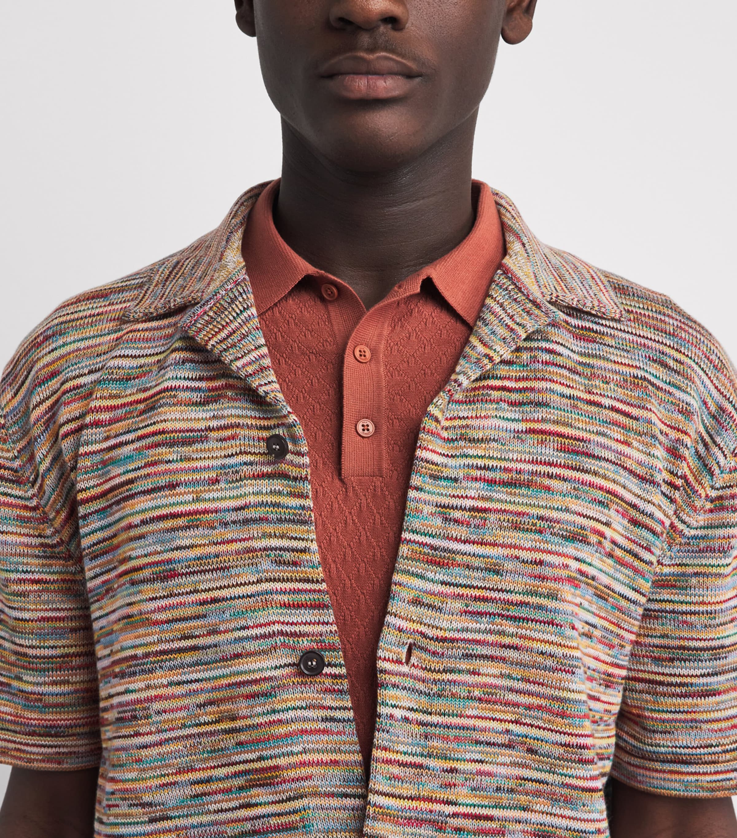 Paul Smith Mens Knitted Signature Stripe Shirt Multicolour Image 3