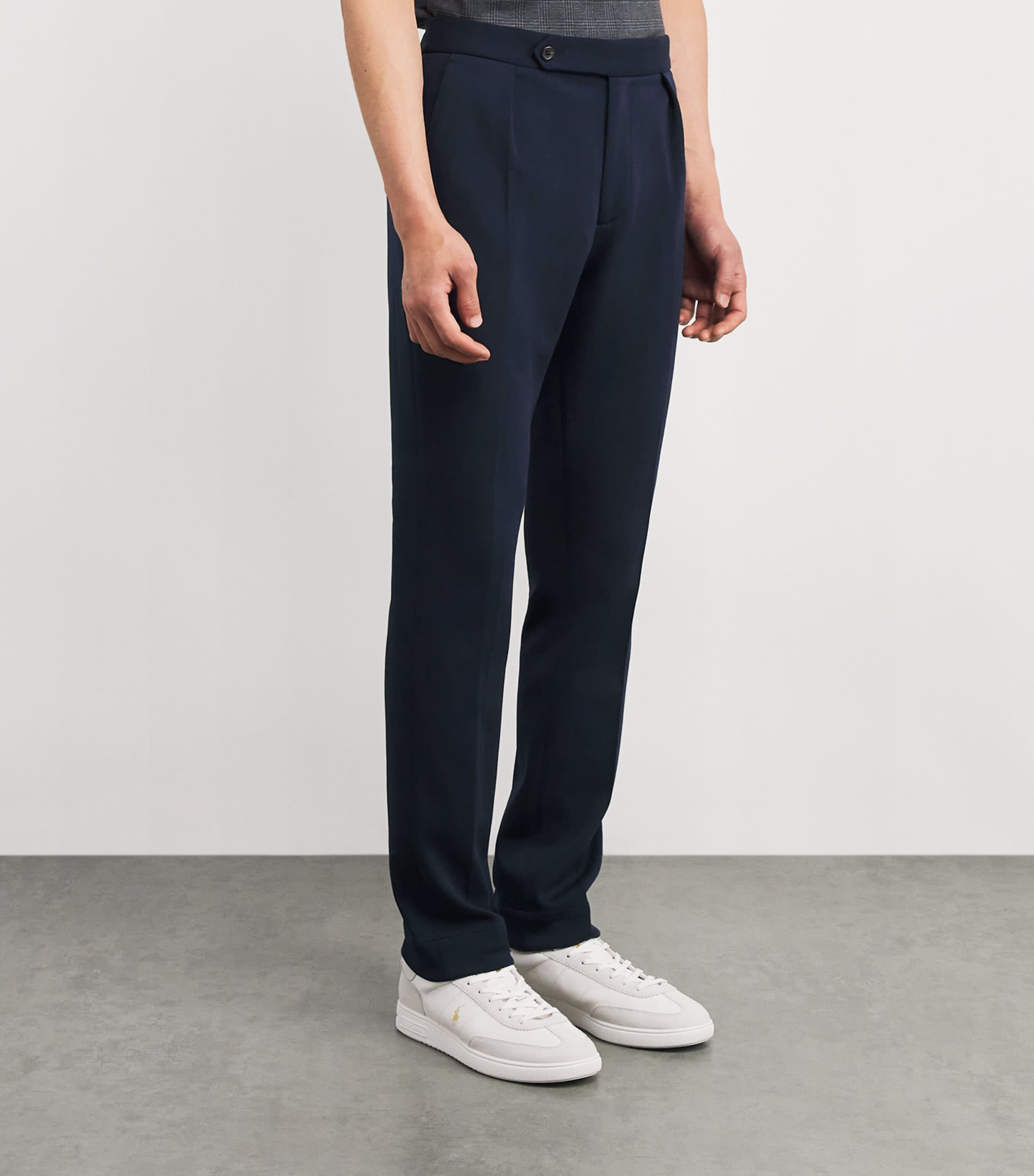 Tech Knit Pleated Trousers AVIATOR NAVY Image 3