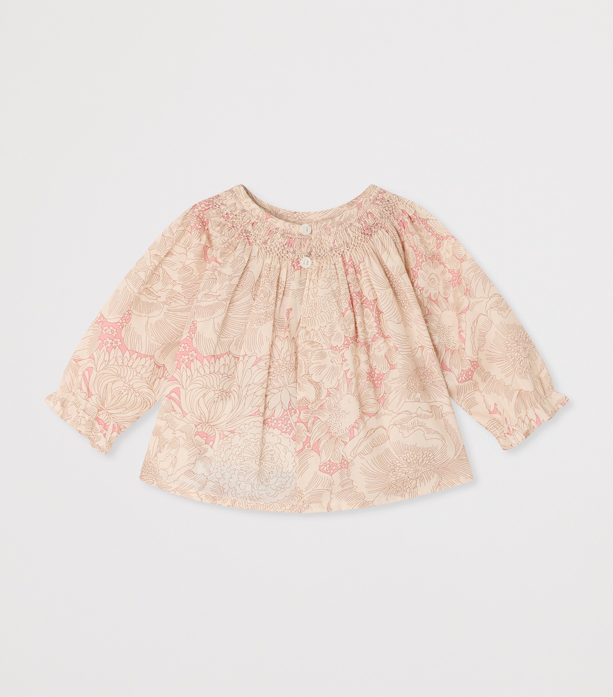 Bonpoint Cotton Floral Blouse (1-18 Months) Fl Rose Moyen Image 2