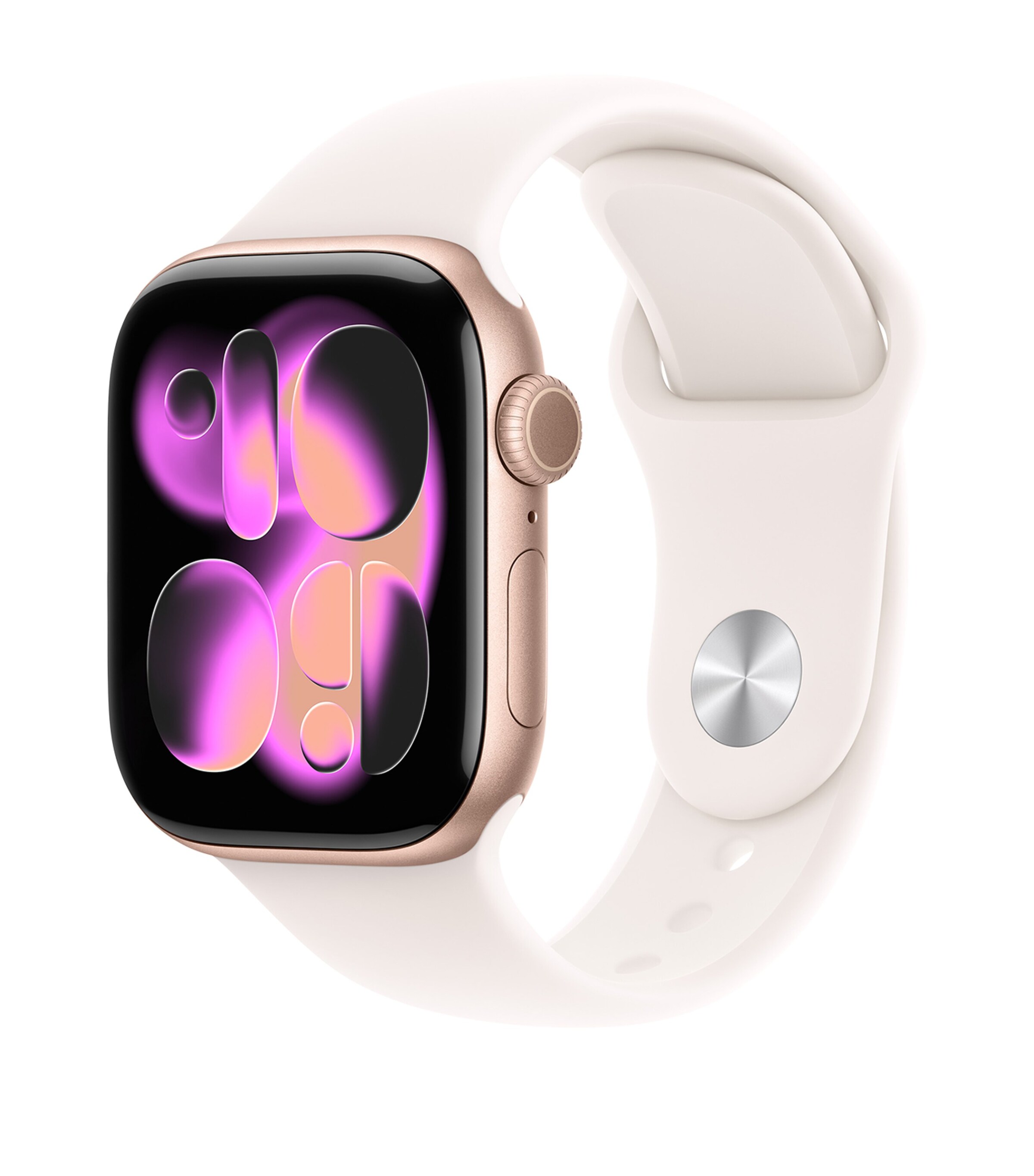 Apple Watch Series 11 - Rose Gold Aluminium with Blush Sport Band, 42mm, Small/Medium ROSE GOLD Image 2