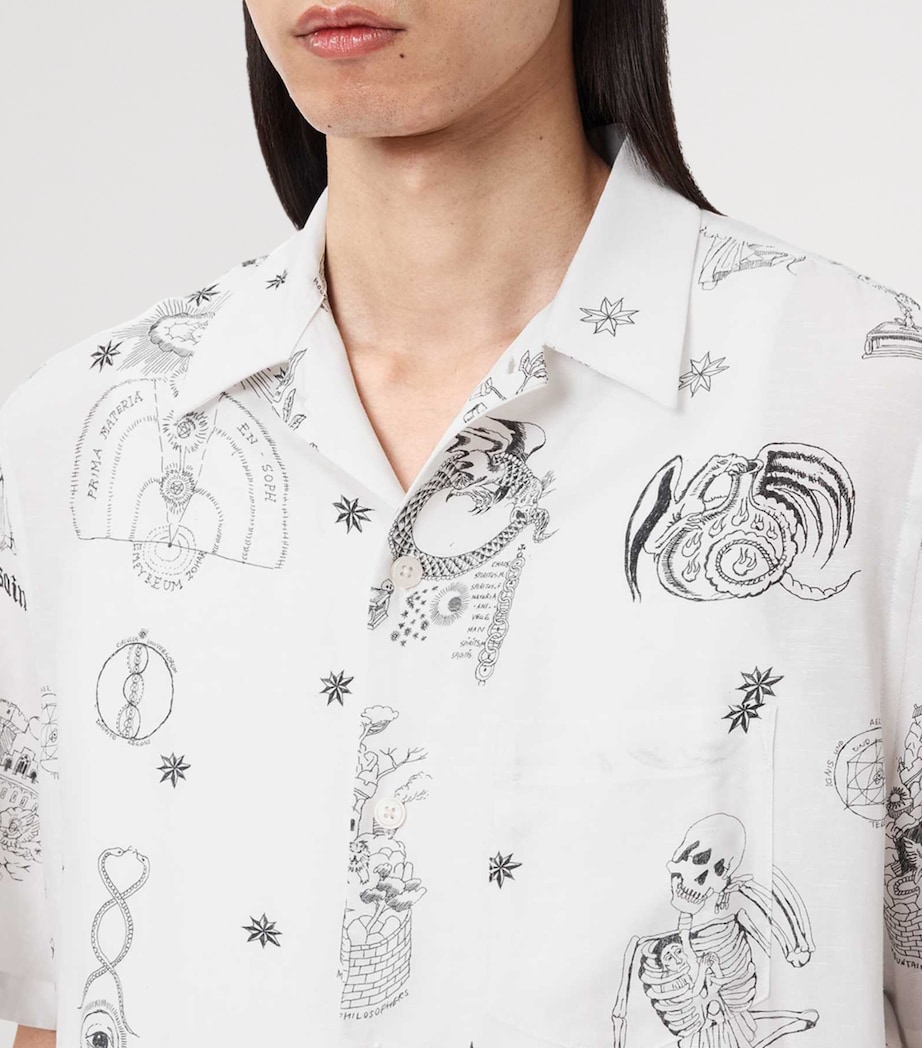 AllSaints Mens Printed Terra Shirt Ecru Image 6
