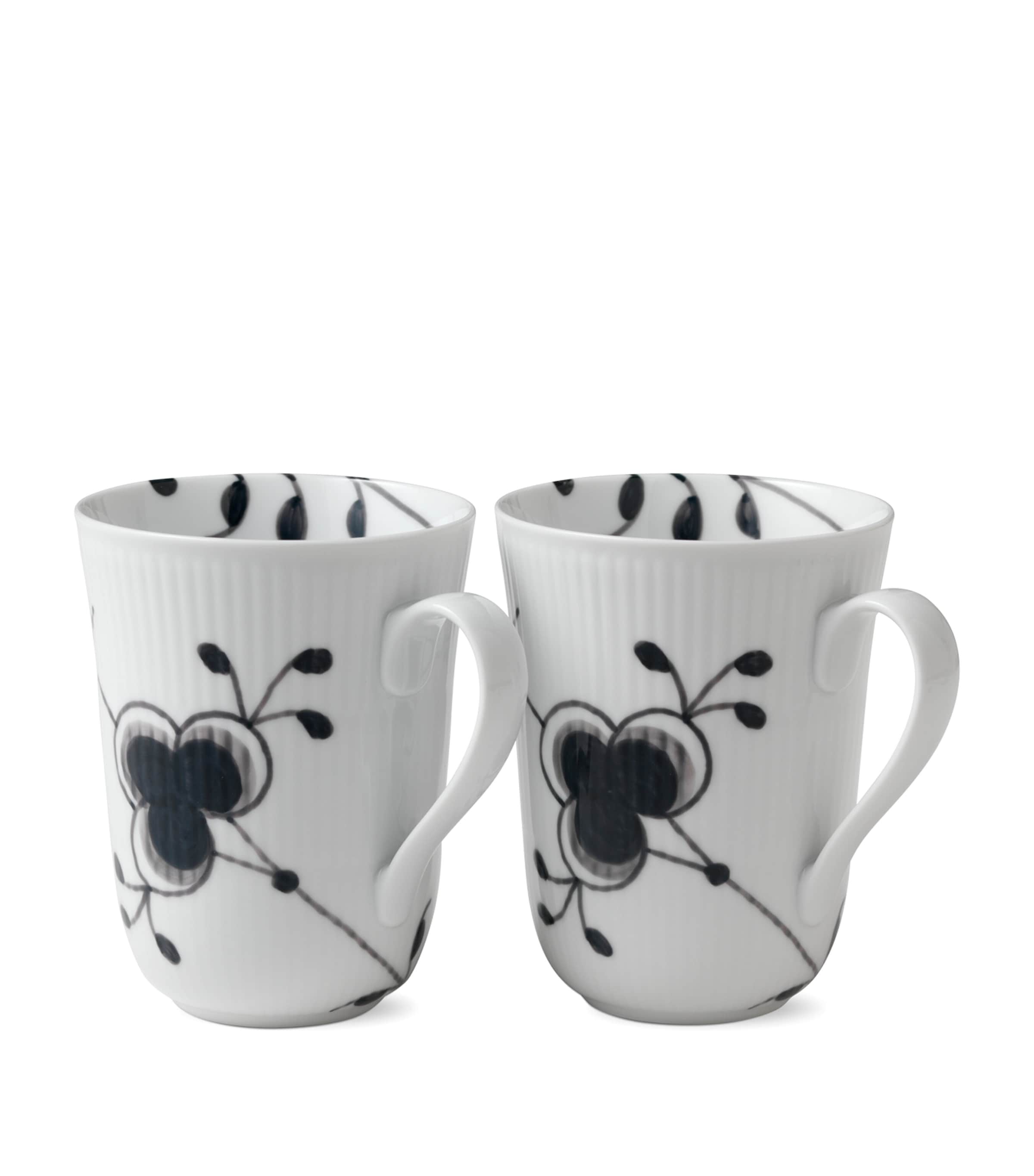 Royal Copenhagen Black Fluted Mega Mug In Black