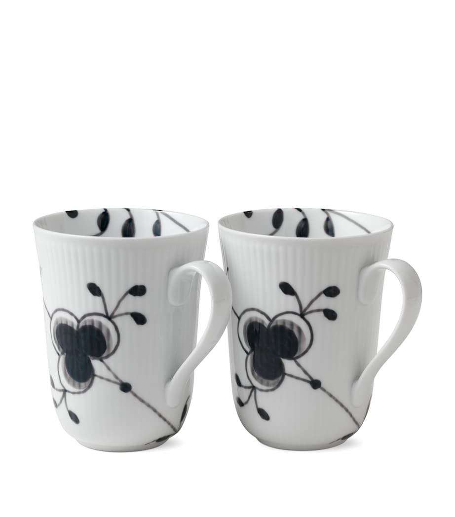 Black Fluted Mega Mug (Set of 2) BLACK Image 1