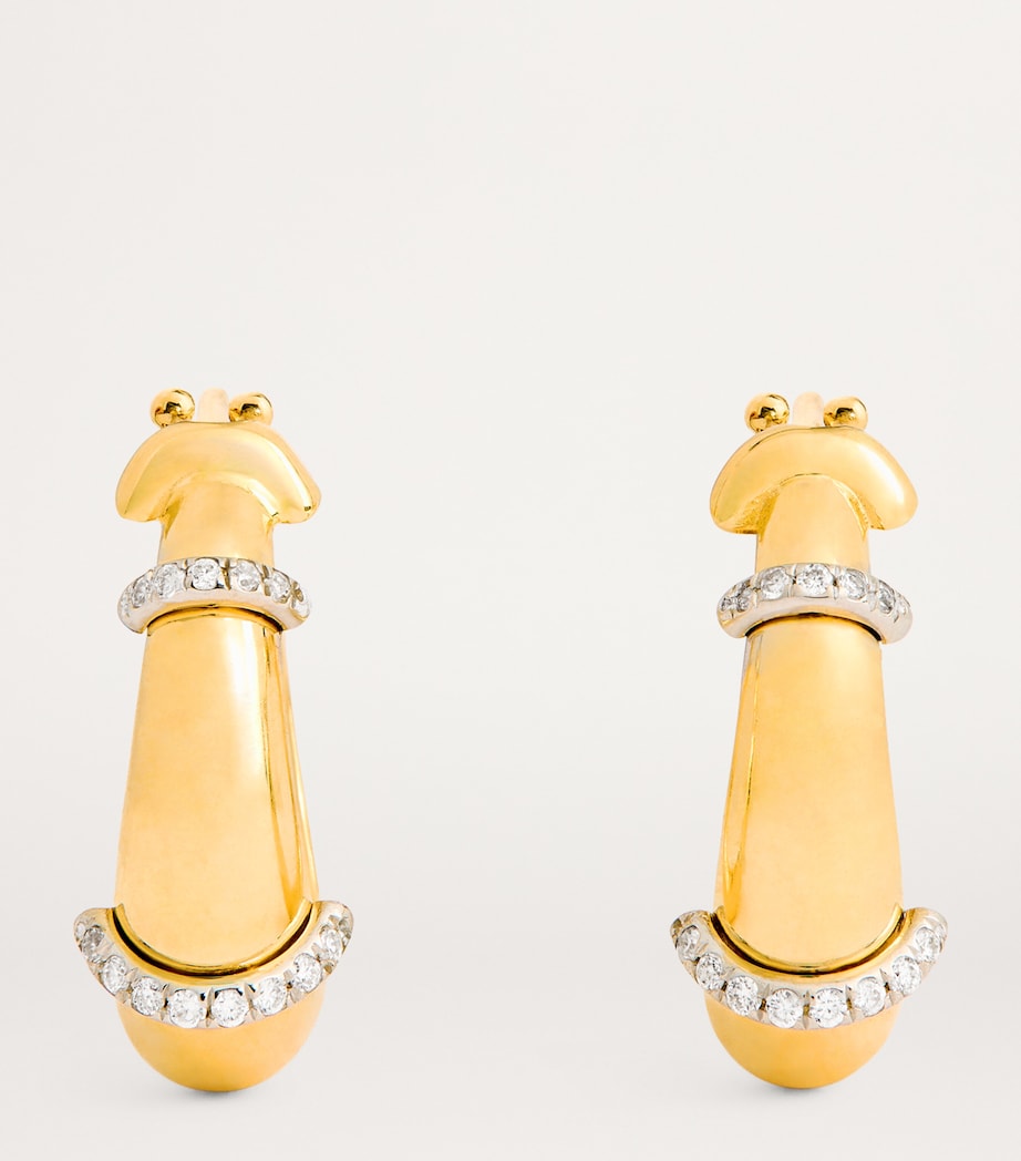 Yellow Gold and Diamond Lot N*91 Hoop Earrings YELLOW GOLD Image 3